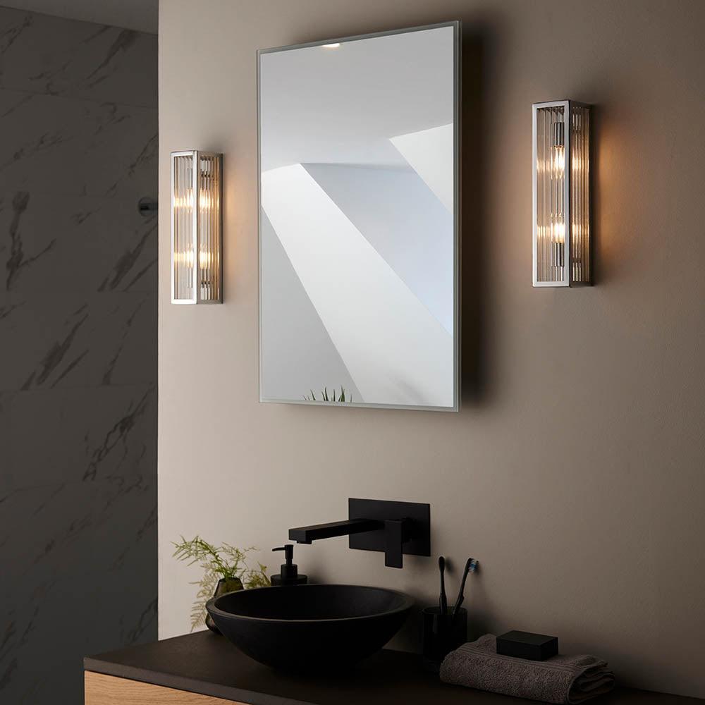 newham chrome finish bathroom wall light by Endon Lighting Living Room Unlit Shot