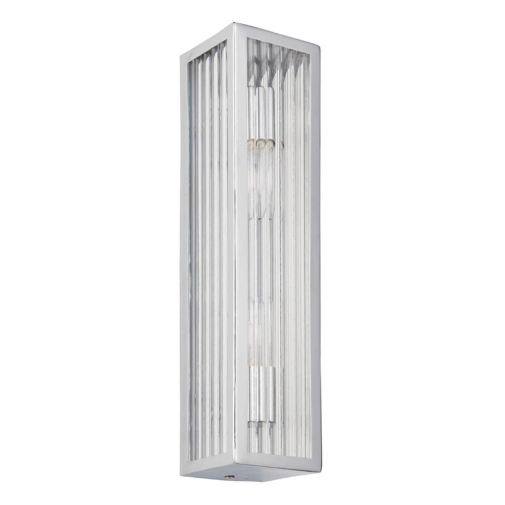 newham chrome finish bathroom wall light by Endon Lighting Bedroom Close Up Image