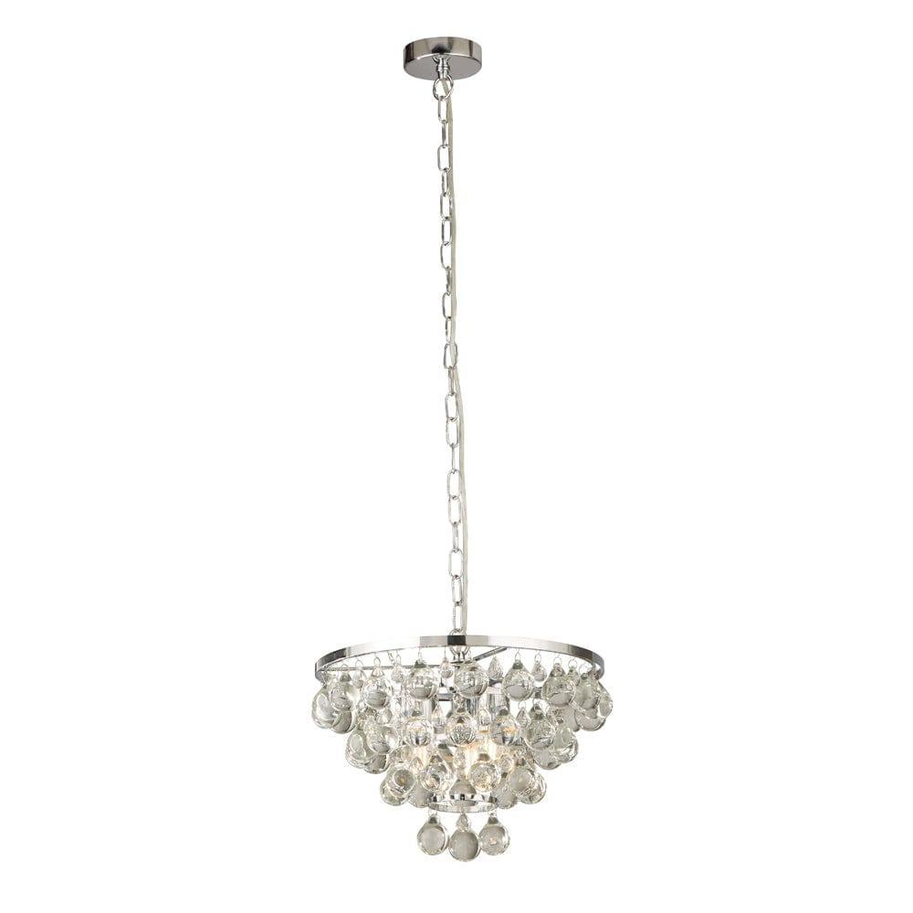 Michelle 4 Light Round Chrome Ceiling Pendant-Ceiling Pendant Lights-1-Tiffany Lighting Direct