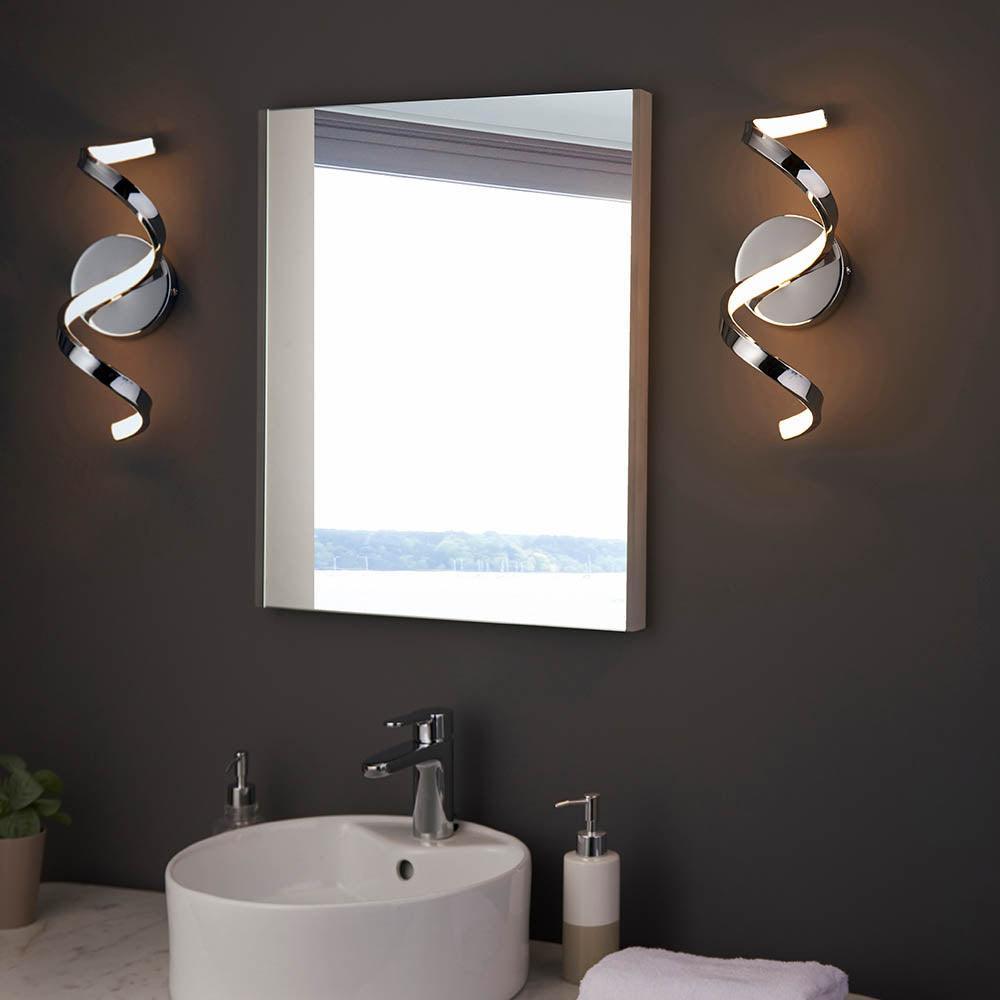 astral chrome finish bathroom wall light by Endon Lighting Living Room Family Shot