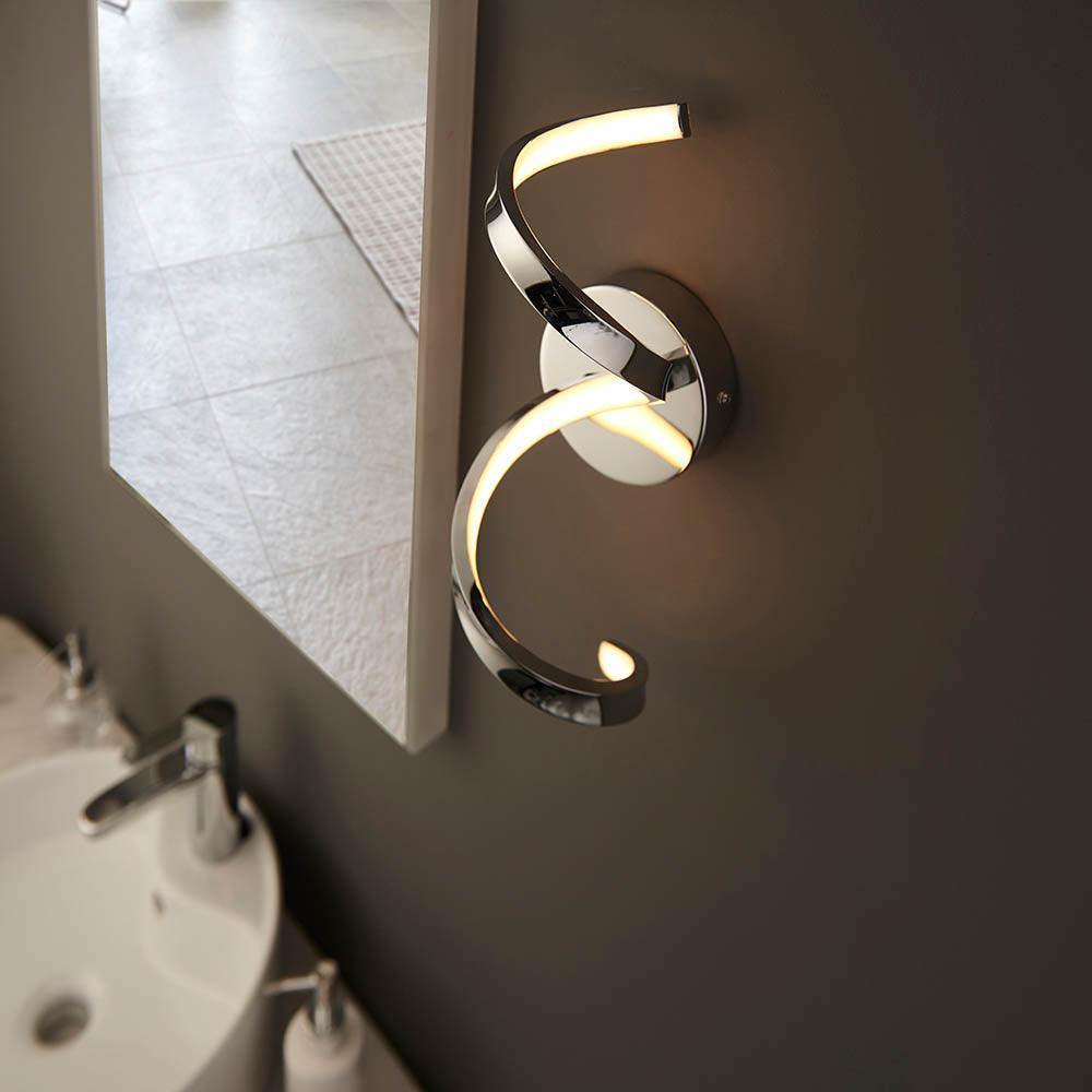 astral chrome finish bathroom wall light by Endon Lighting Bedroom Hero Shot