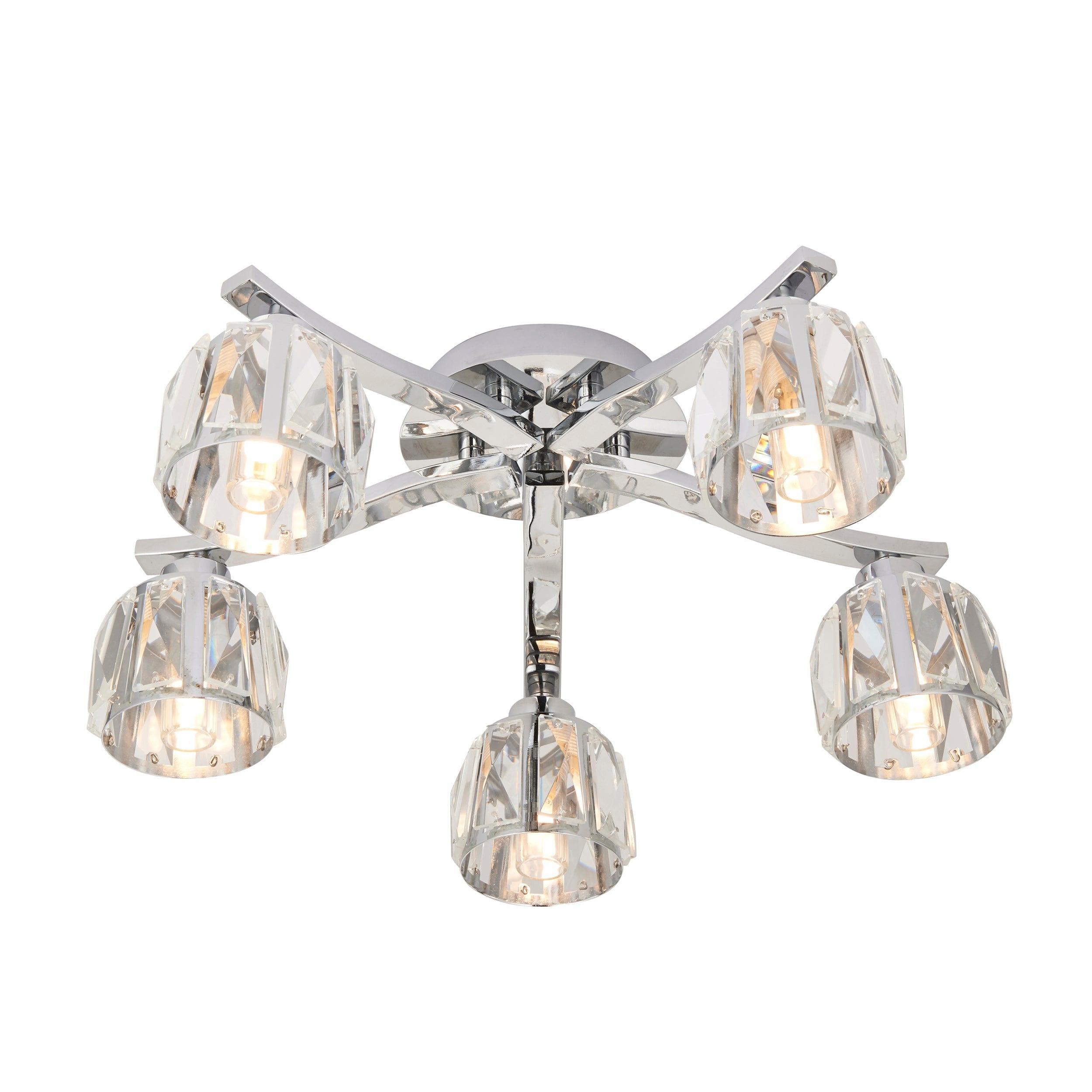 ria 5 light semi flush bathroom ceiling light light by Endon Lighting Living room image