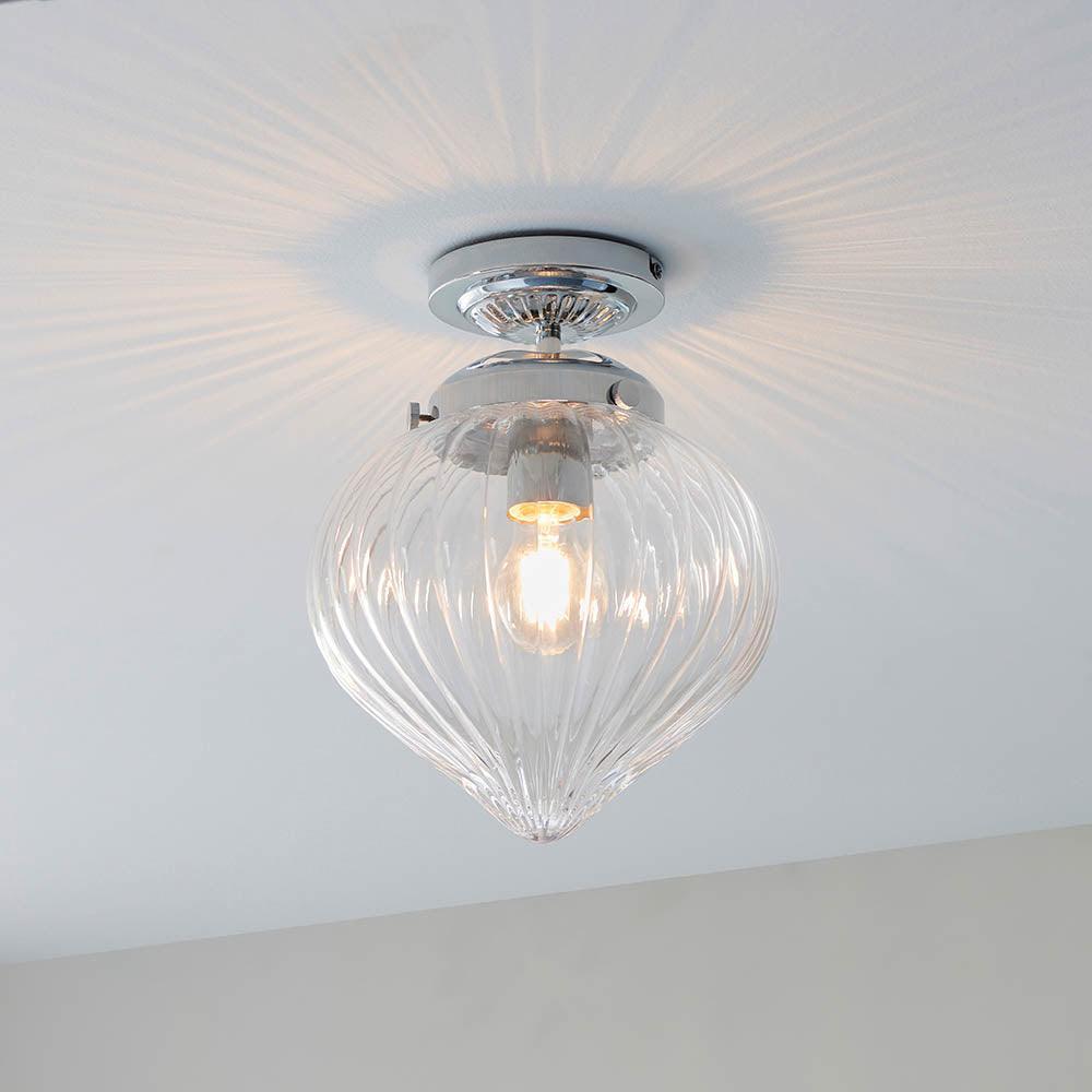 cheston 1 light flush bathroom ceiling light light by Endon Lighting Bedroom Close Up Image
