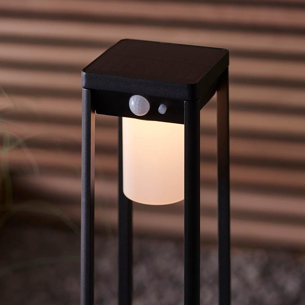 hallam 1 light outdoor bollard by Endon Lighting Dining Room Close Up Image