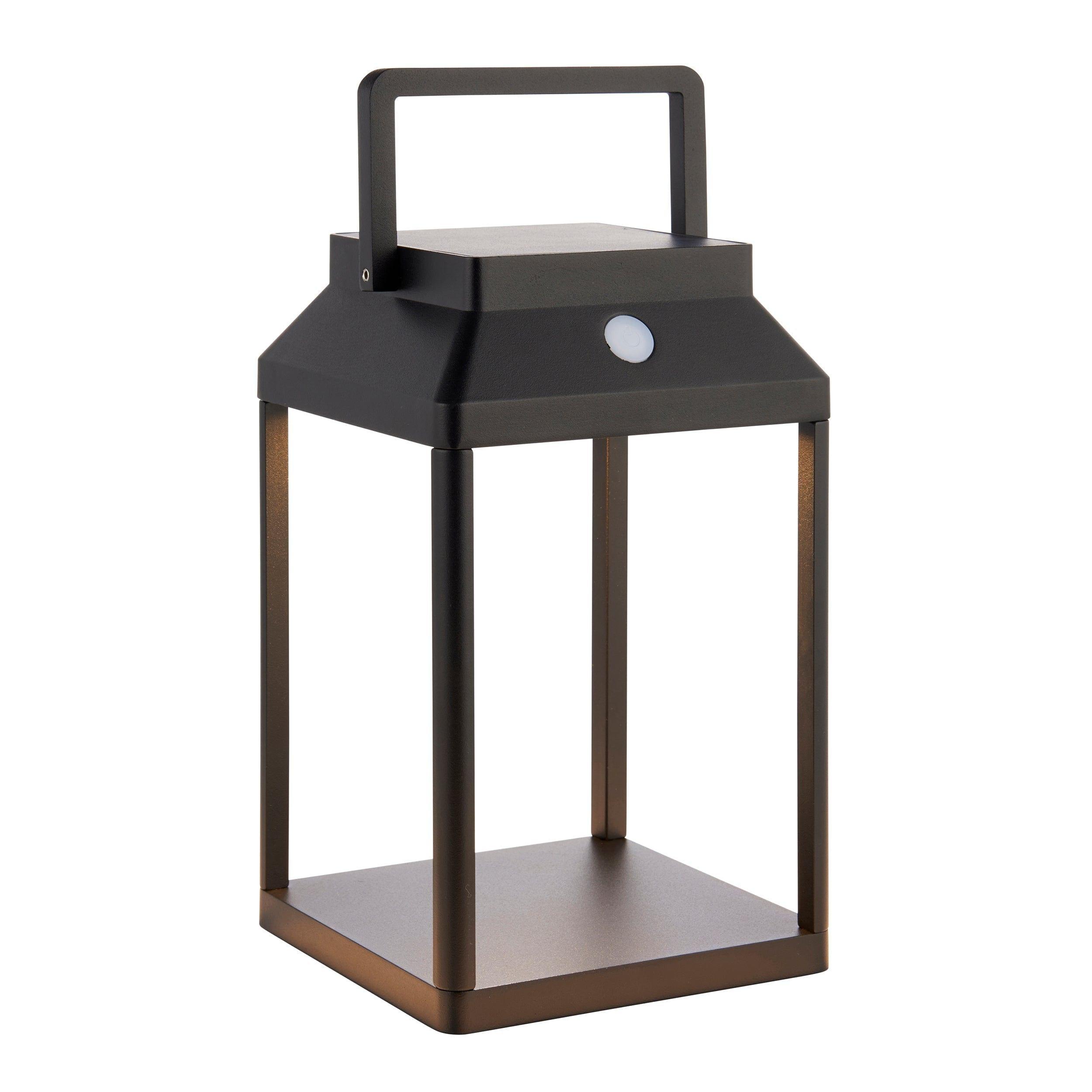 Endon Linterna 1 Light Solar Outdoor Black Table Lamp 1