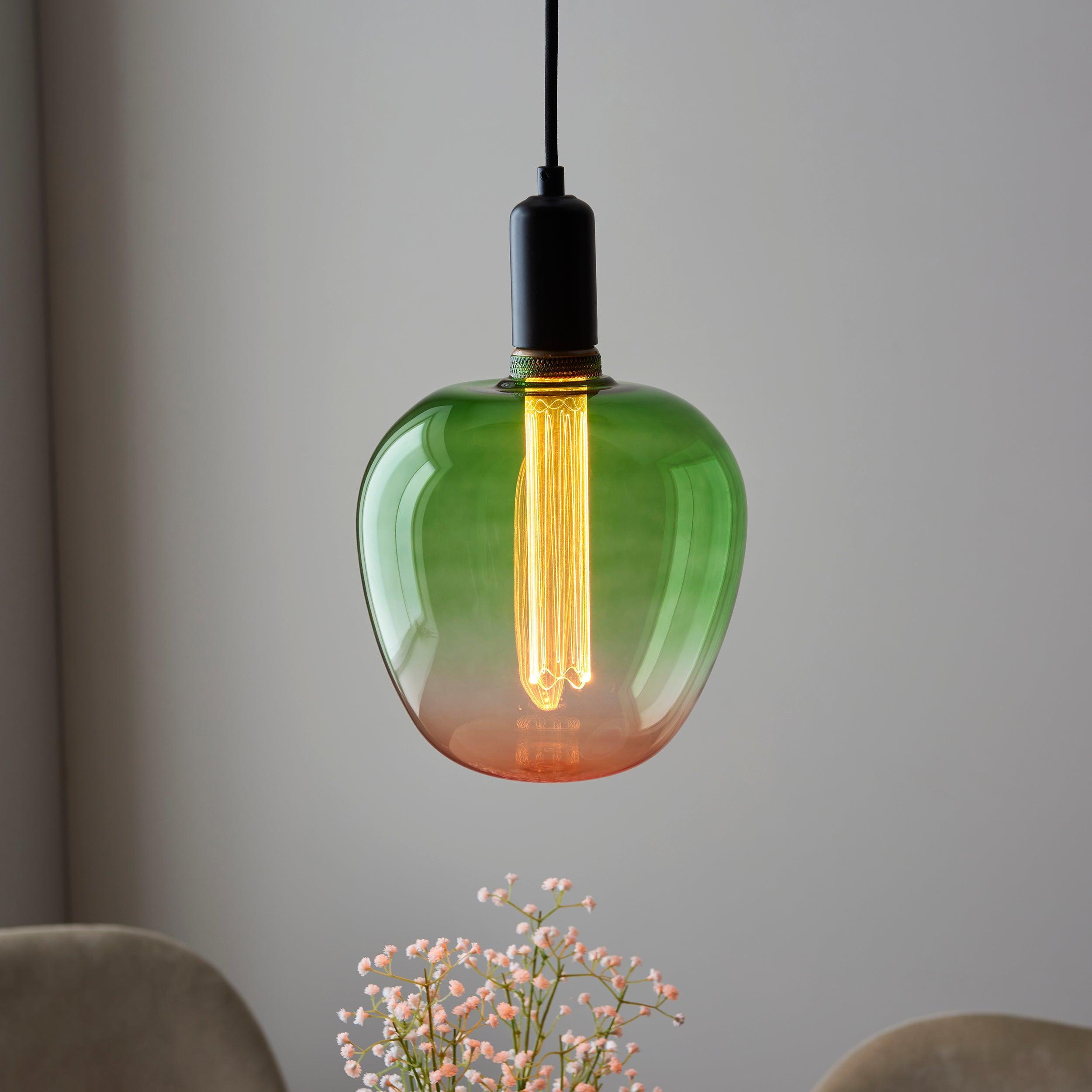 roves green pink ombre glass filament led e27 2 4 light bulb Living room lighting image