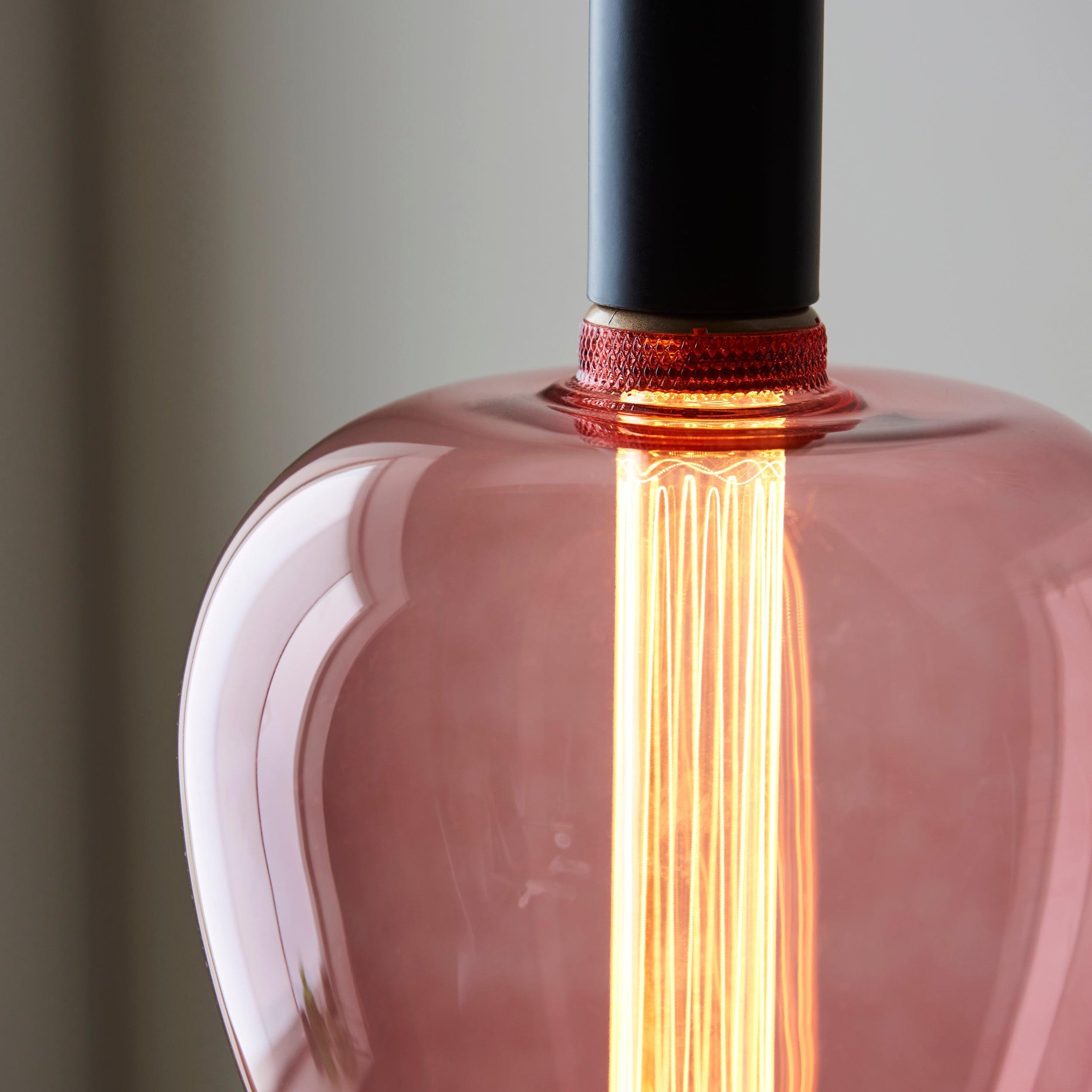 roves pink tinted glass filament 2 8w led e27 light bulb kitchen lighting image