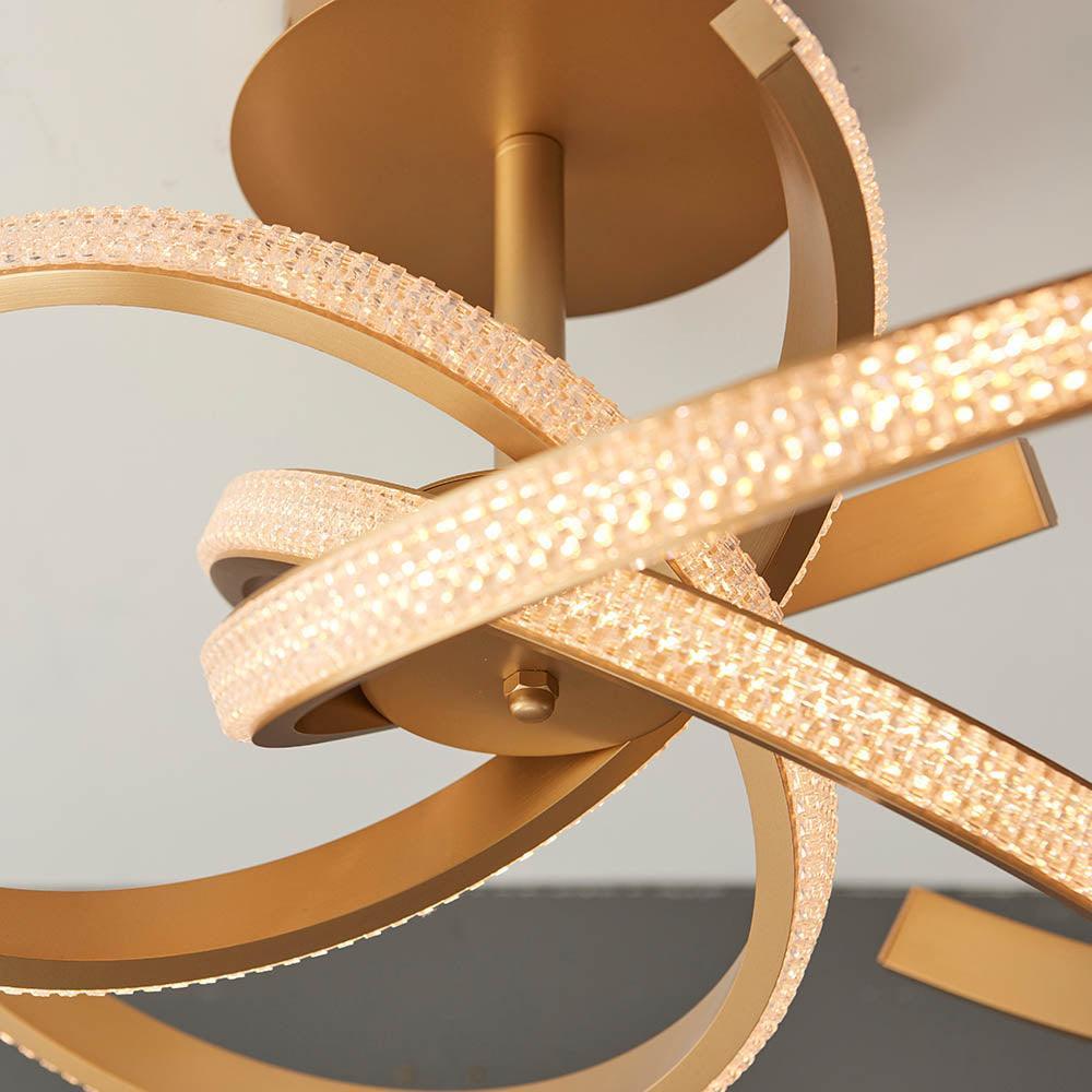 Endon Lorenzo 4 Light Semi Flush Ceiling Light Living Room Image 8