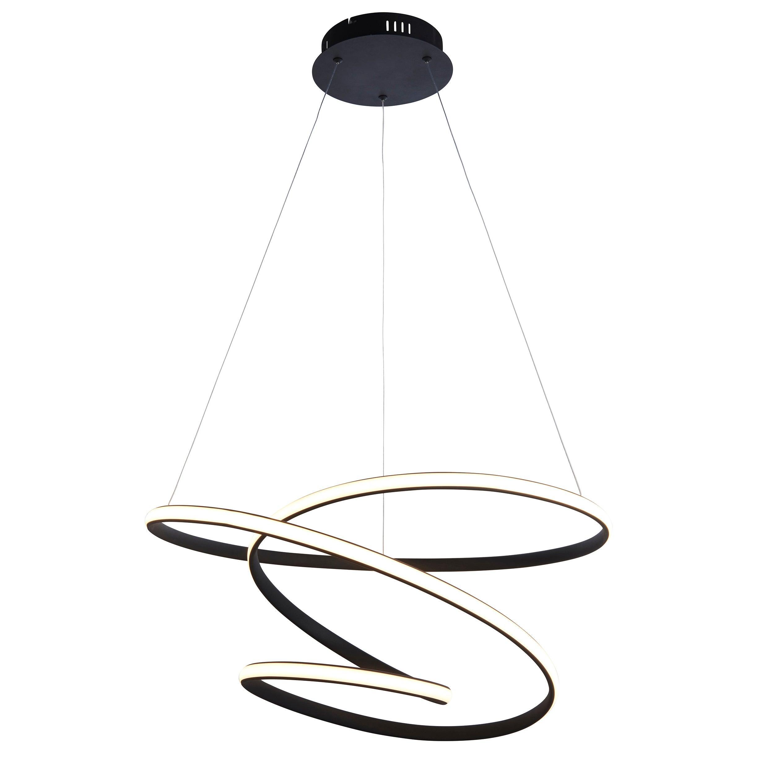 Endon Dune 1 Light Black Pendant Ceiling-Ceiling Pendant Lights-Endon Lighting Living Room Close Up Lighting Tiffany Lighting Direct