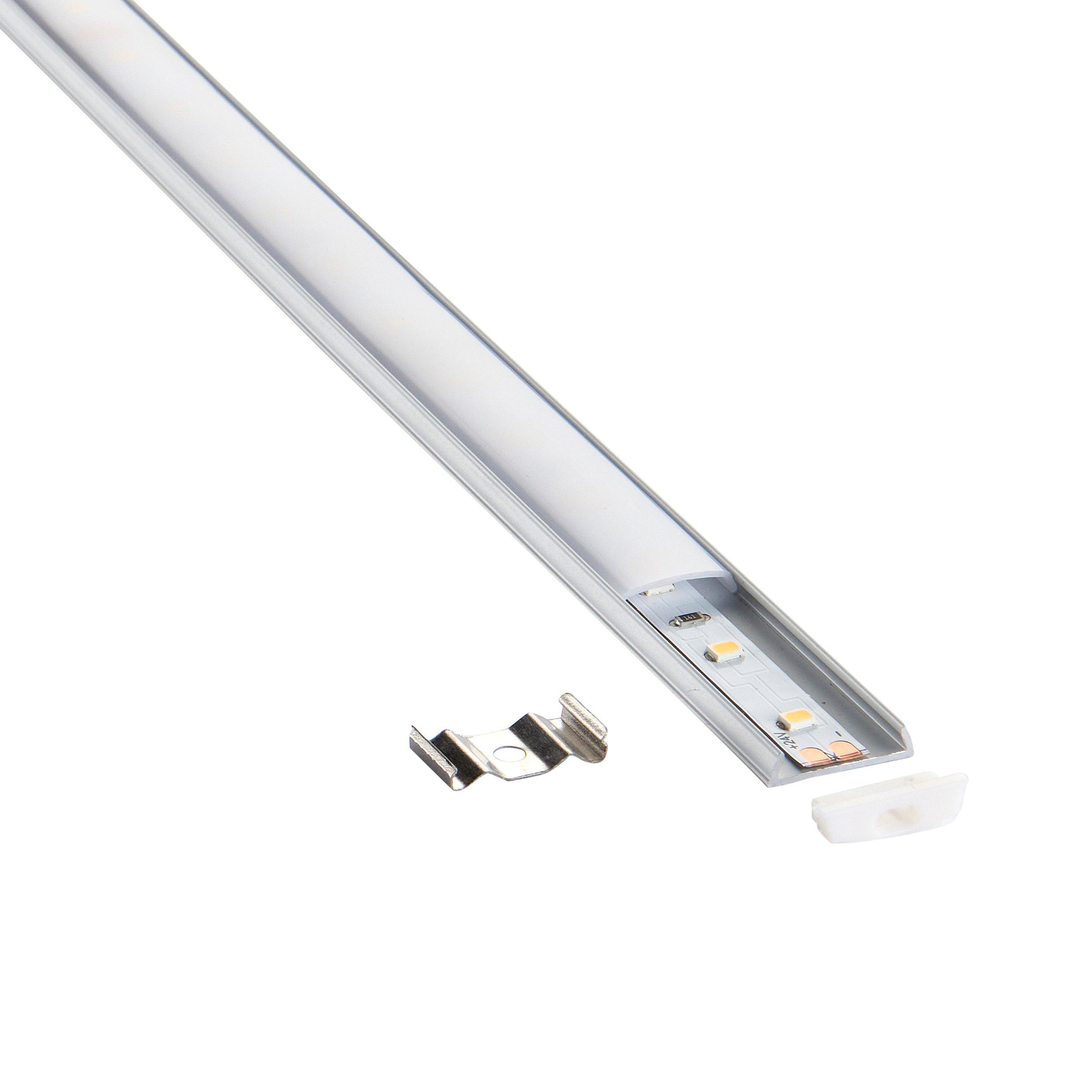 rigel bendable 2m aluminium profile extrusion silver for led tape light by saxby lighting, close up image 210