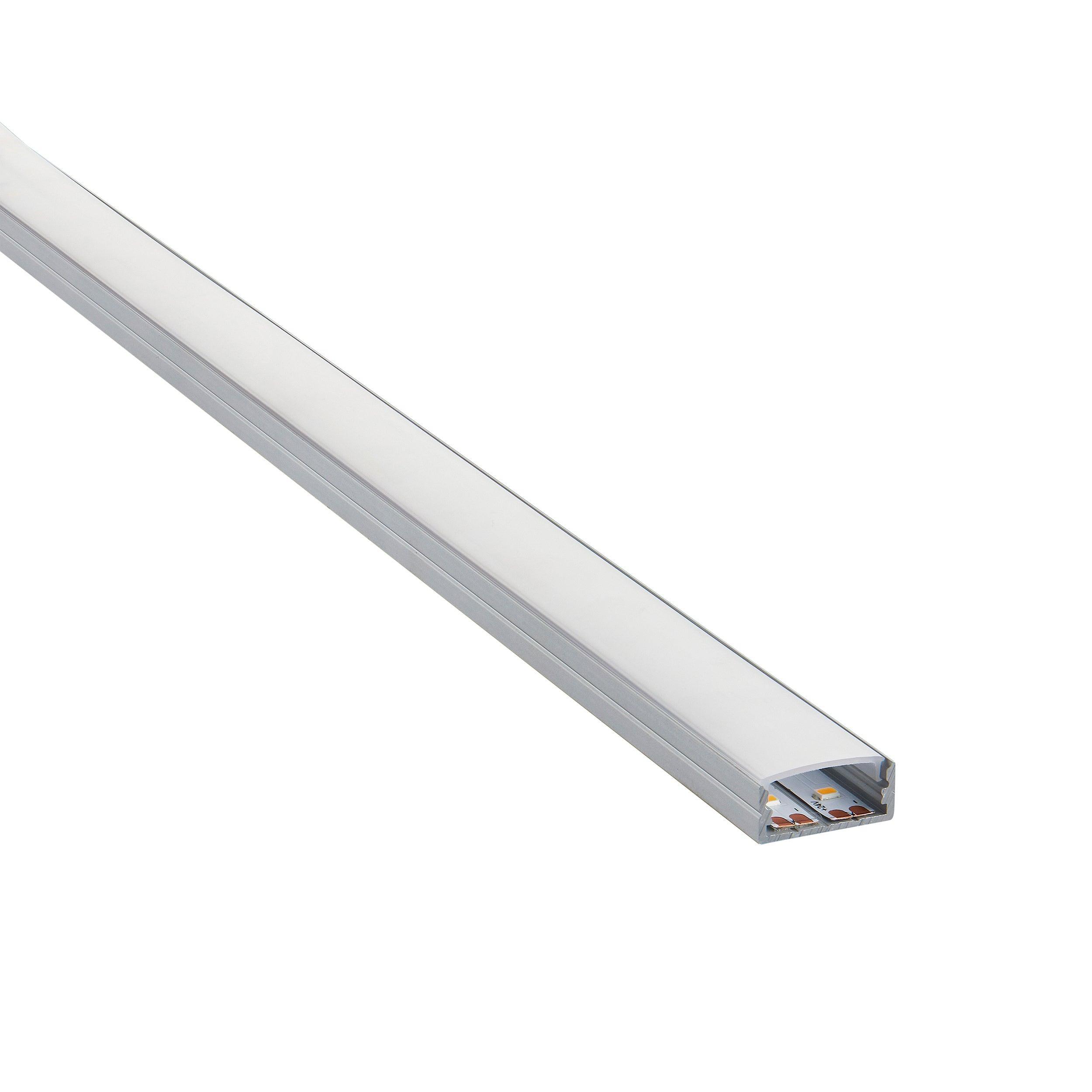 rigelslim surface wide 2m aluminium profile extrusion silver by saxby lighting, close up image 436