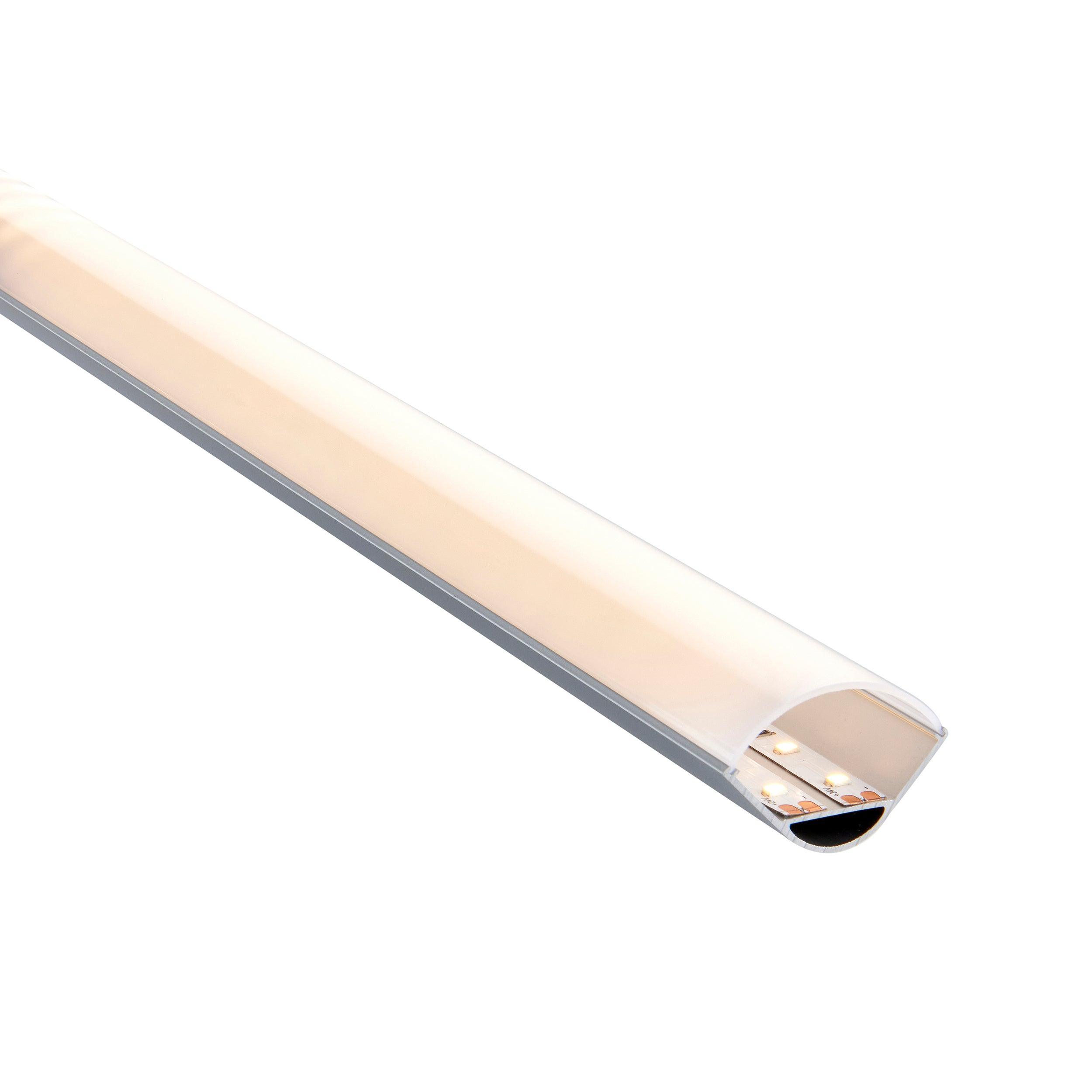 rigel corner wide 2m aluminium profile extrusion silver by saxby lighting, close up image 288