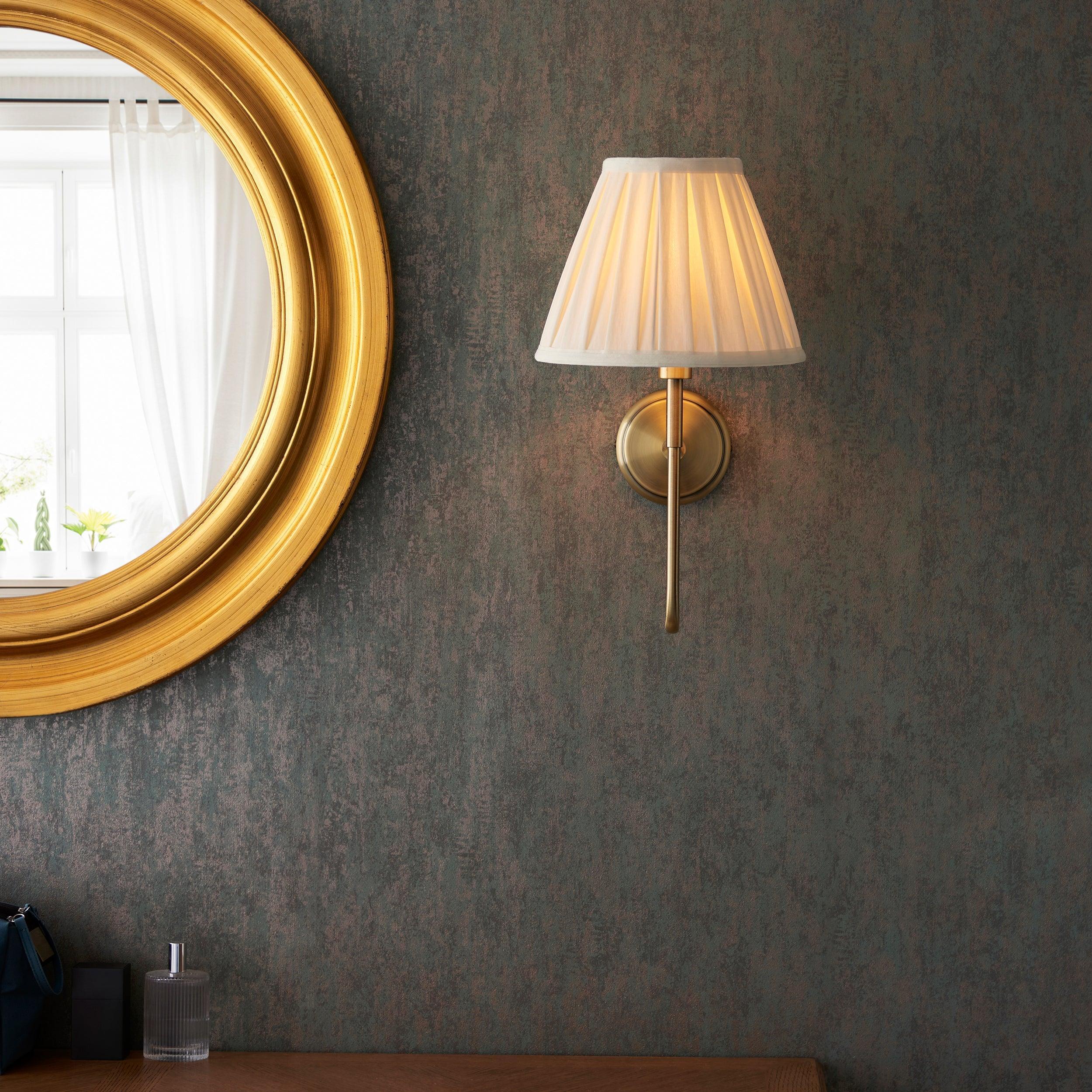 Rouen Brass Wall Light Fitting (Without Shade) Close Up Image