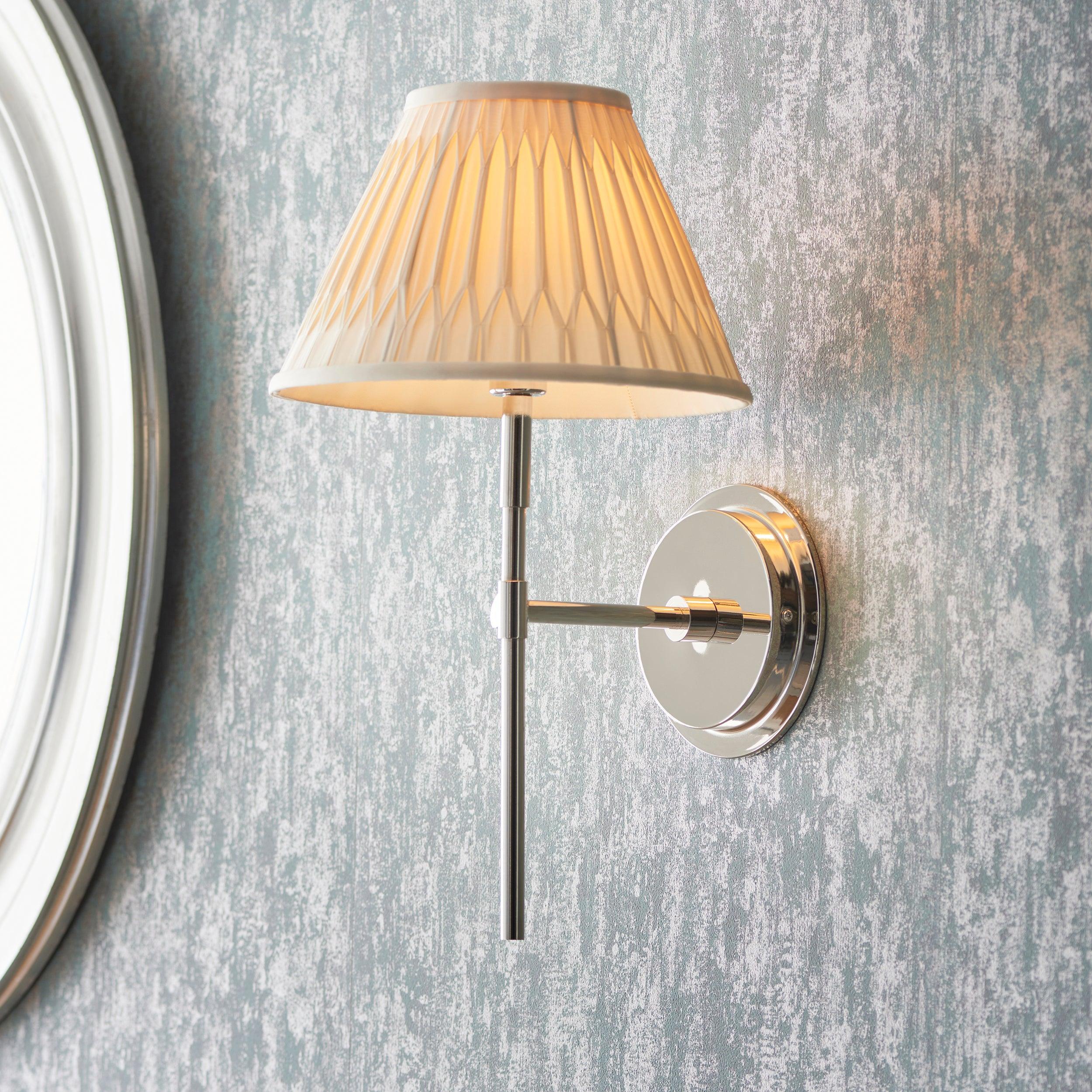 rennes nickel wall light fitting without shade by Endon Lighting Living Room Family Shot