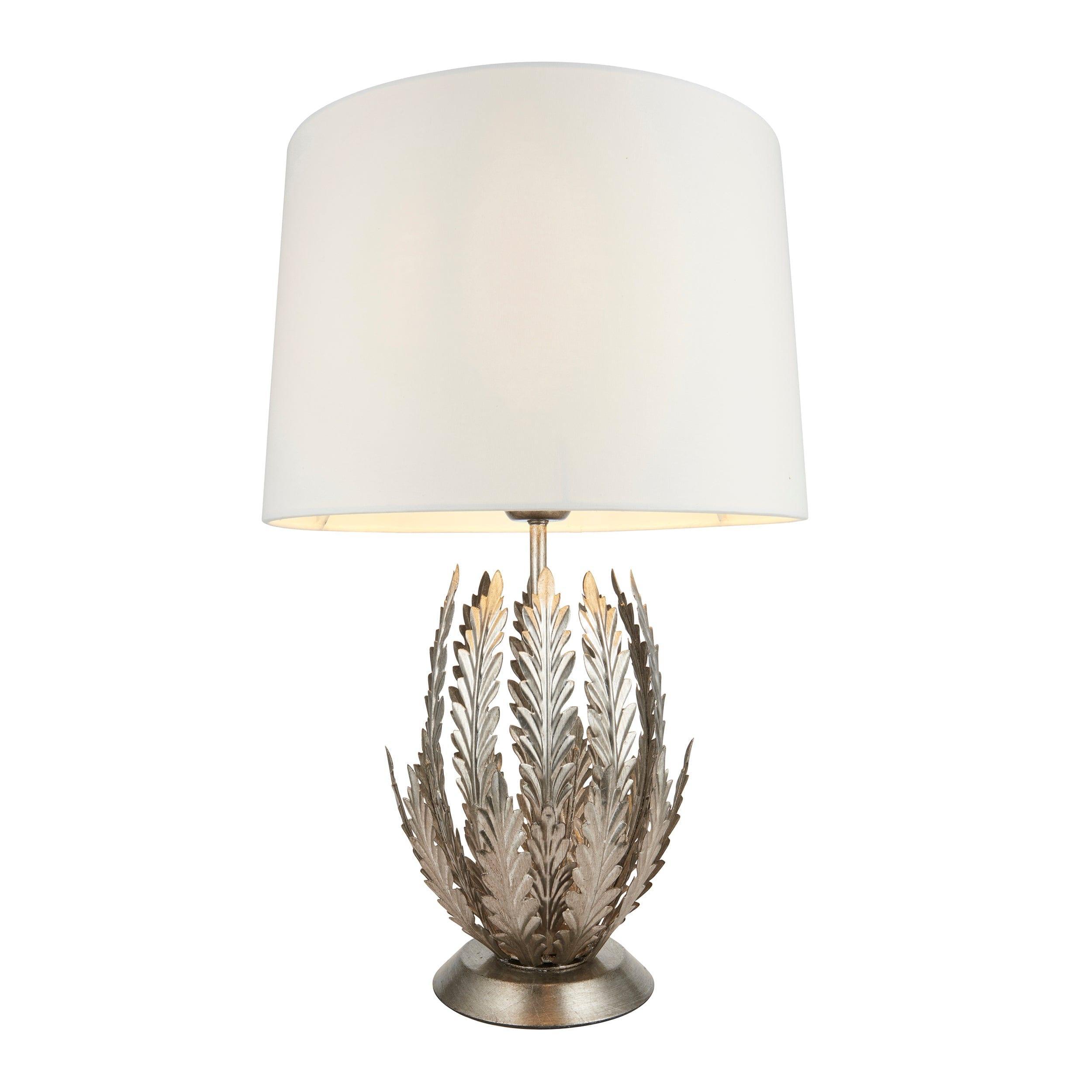 Endon Delphine 1 Light Silver Leaf Table Lamp 1