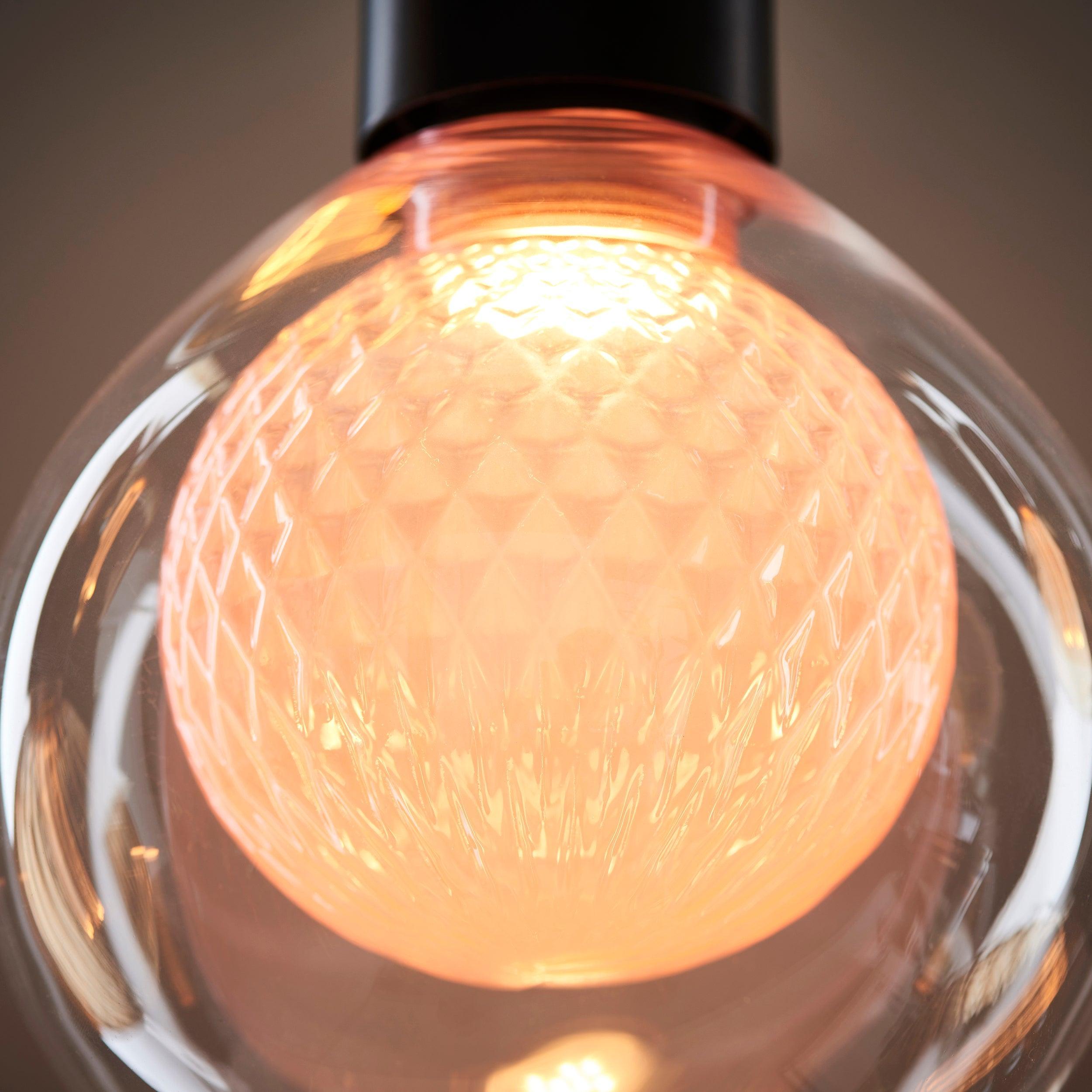 aylo pink decorative double globe 3w e27 led light bulb mDining room lighting