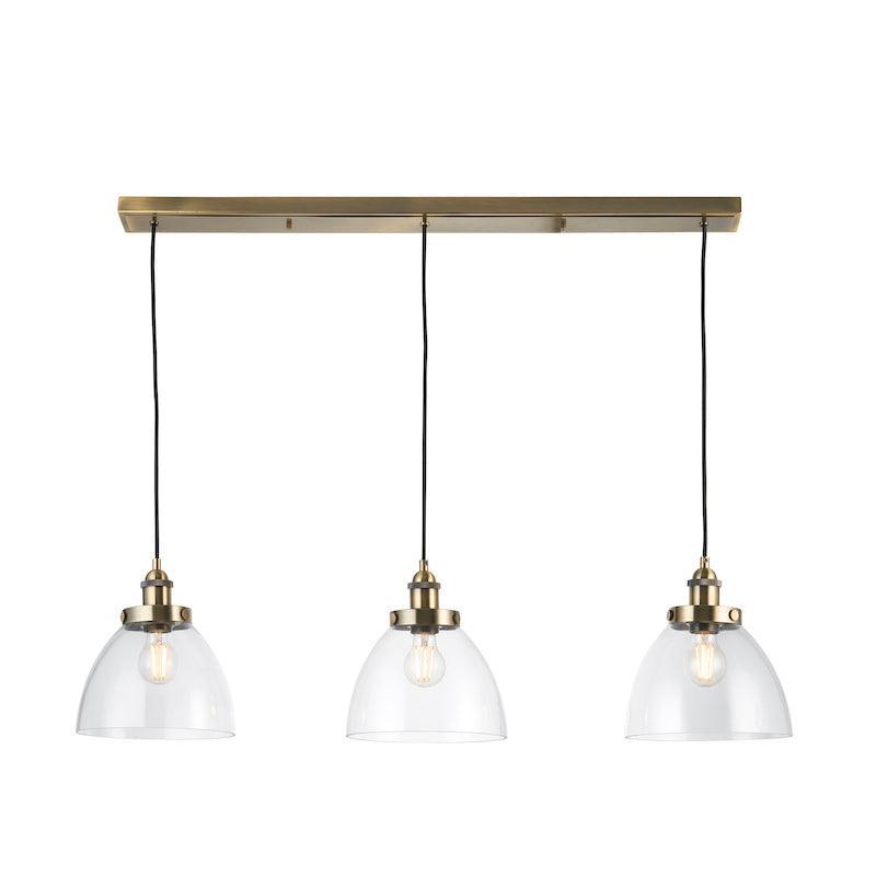 Endon Hansen Linear Brass Ceiling Light by Endon Lighting-Ceiling Pendant Lights-Endon Lighting Hallway Lighting Family Image Tiffany Lighting Direct