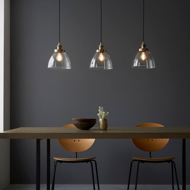 Endon Hansen Linear Brass Ceiling Light by Endon Lighting-Ceiling Pendant Lights-Endon Lighting living room close up Tiffany Lighting Direct