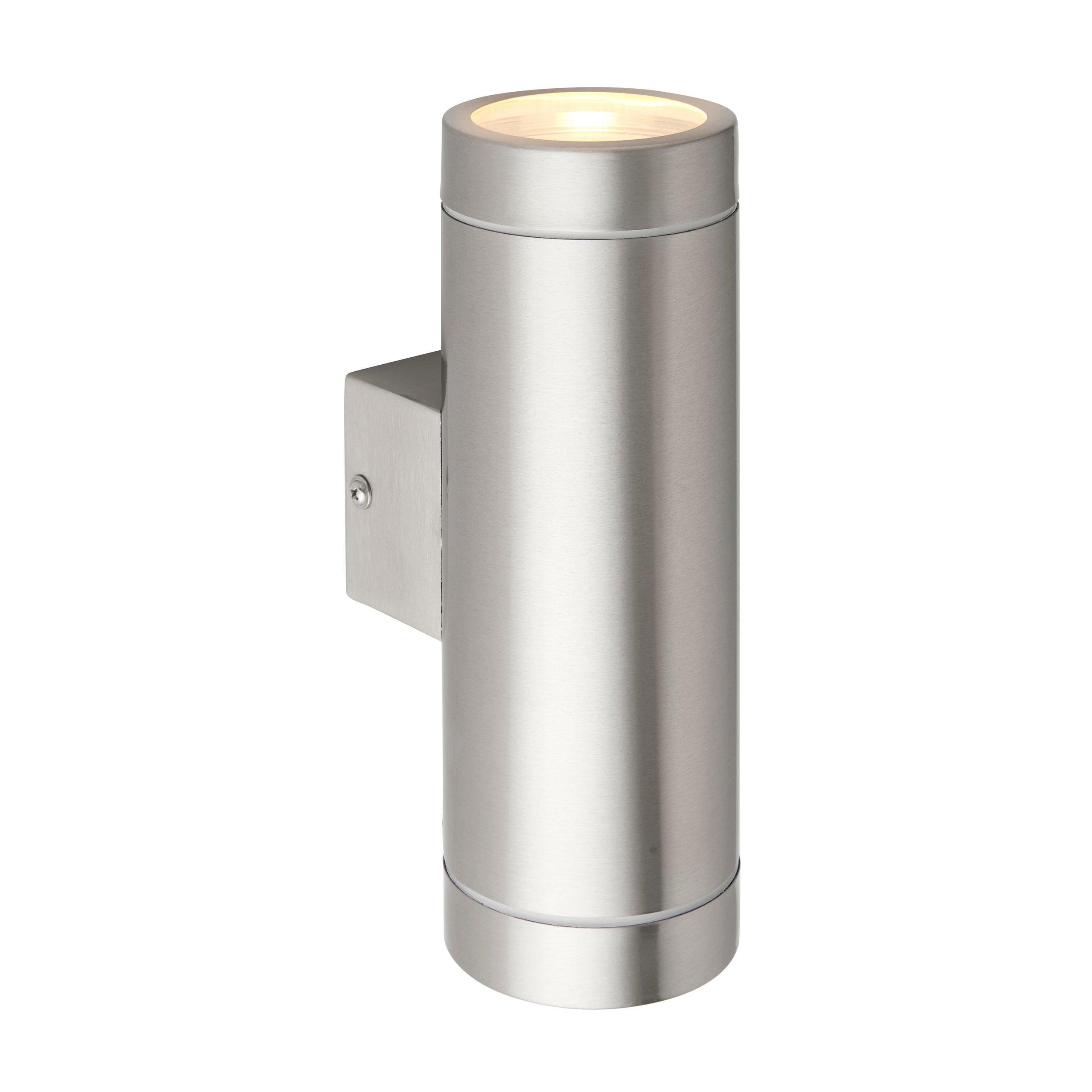 palin stainless steel xl outdoor wall light ip44 7w by saxby lighting, close up image 173