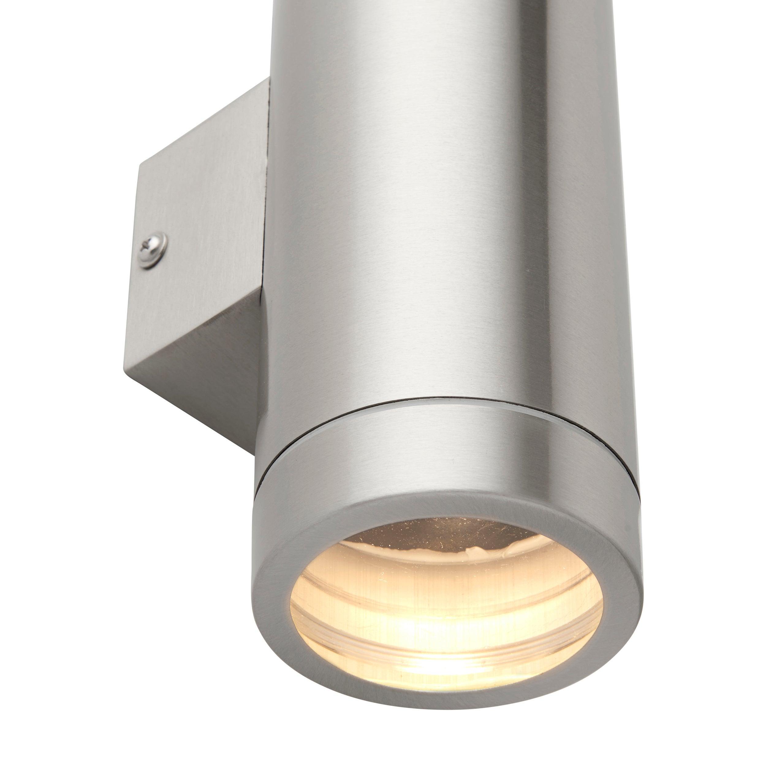 palin stainless steel xl outdoor wall light ip44 7w by saxby lighting, close up image 73
