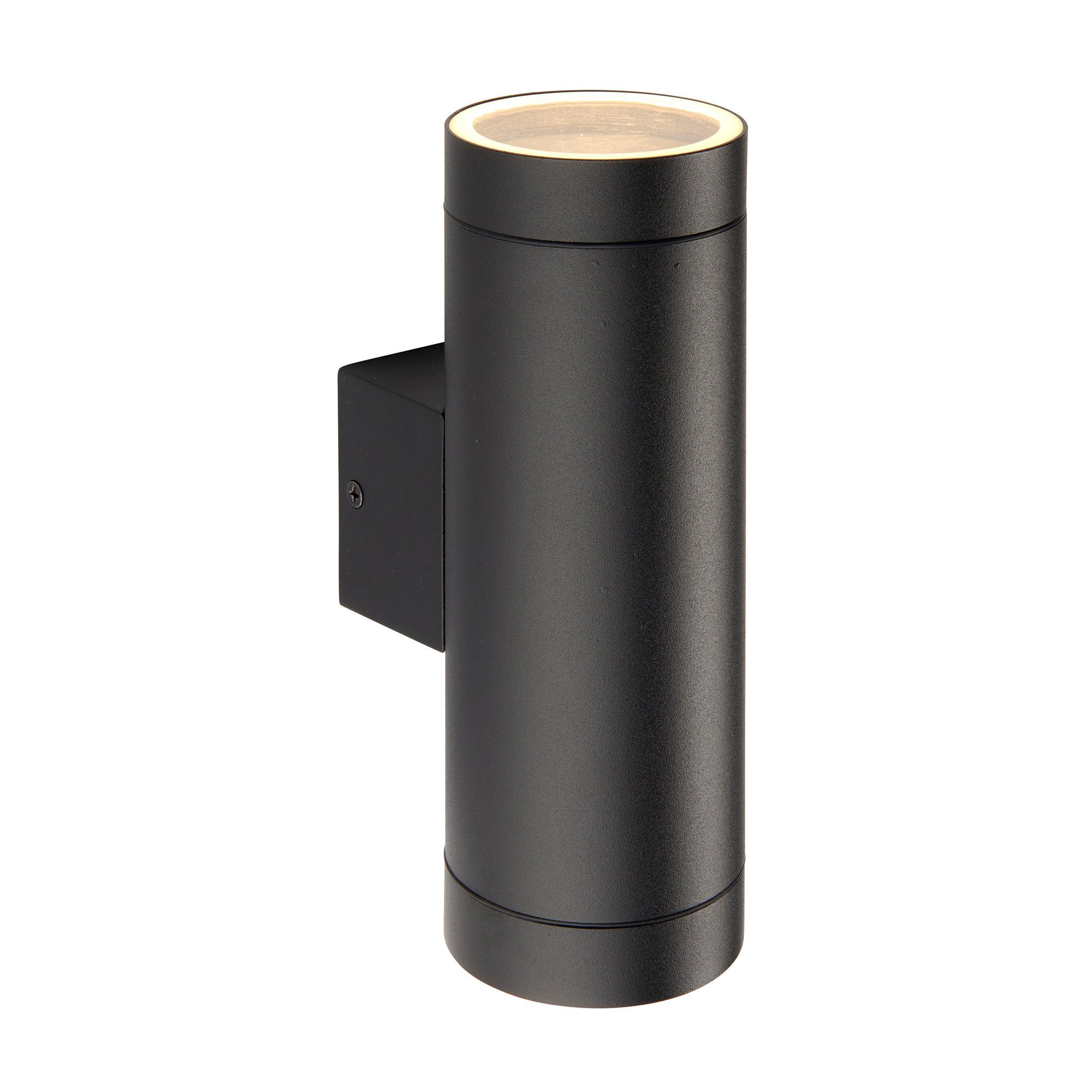 palin black xl outdoor wall light ip44 7w by saxby lighting, close up image 172