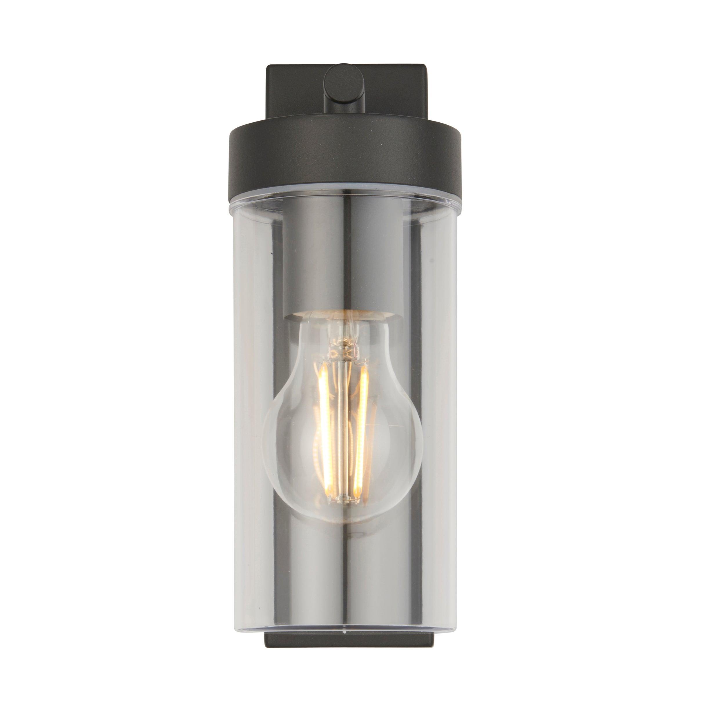 hayden grey outdoor wall light ip44 15w by saxby lighting, close up image 122
