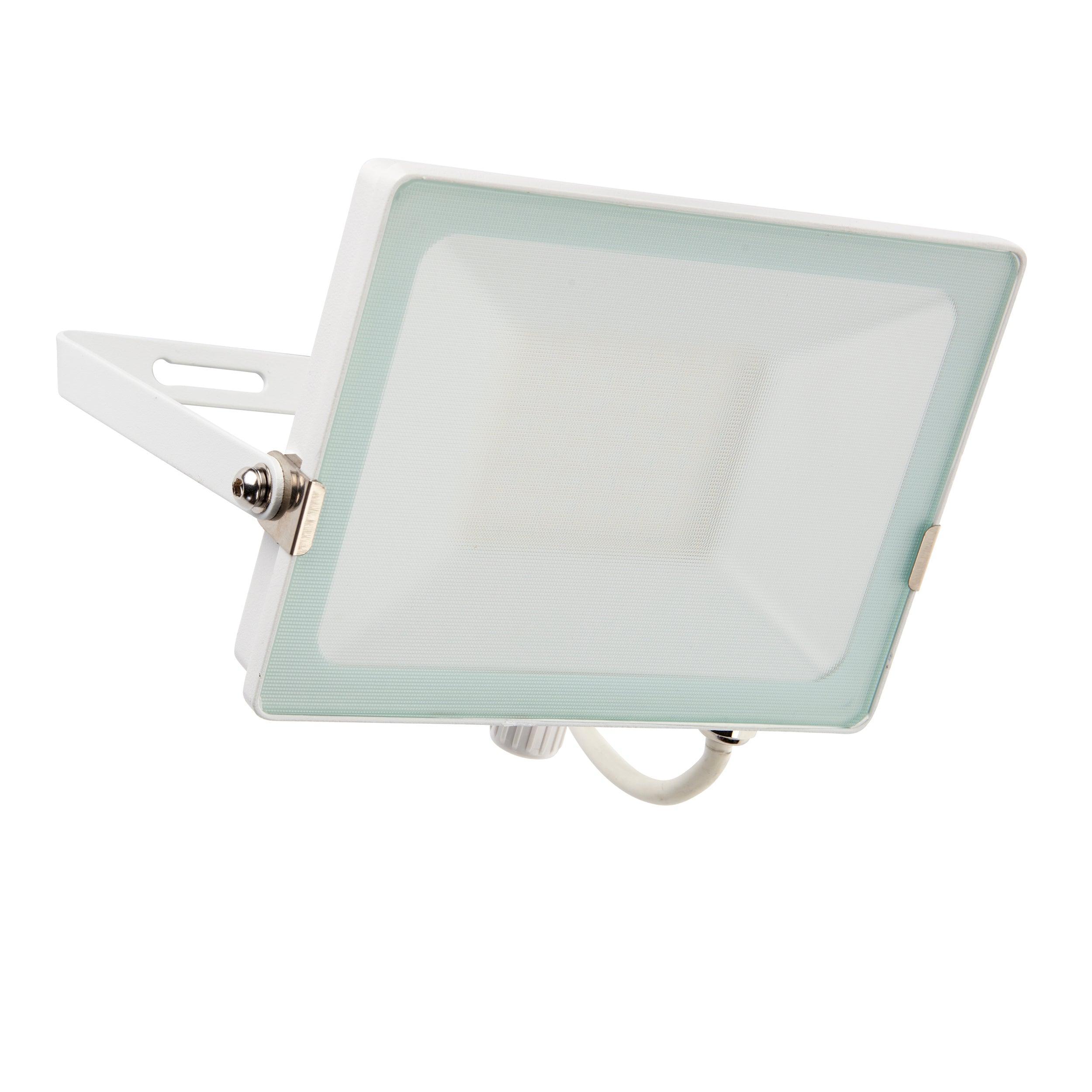 salde ip65 white led flood light 50w cool whiteby Saxby Lighting, close up image