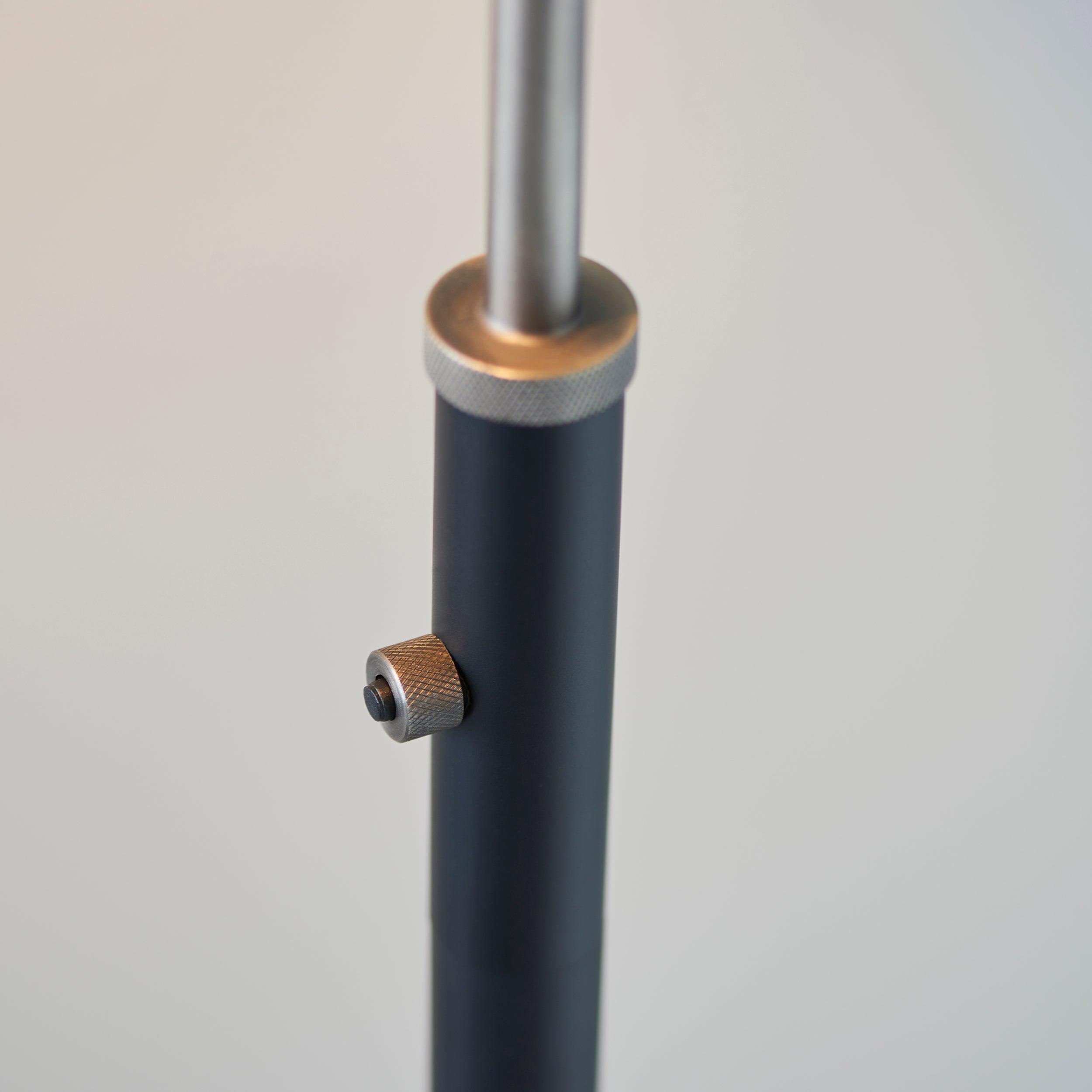 franklin 1 light pewter black floor lamp by Endon Lighting Bedroom Hero Shot