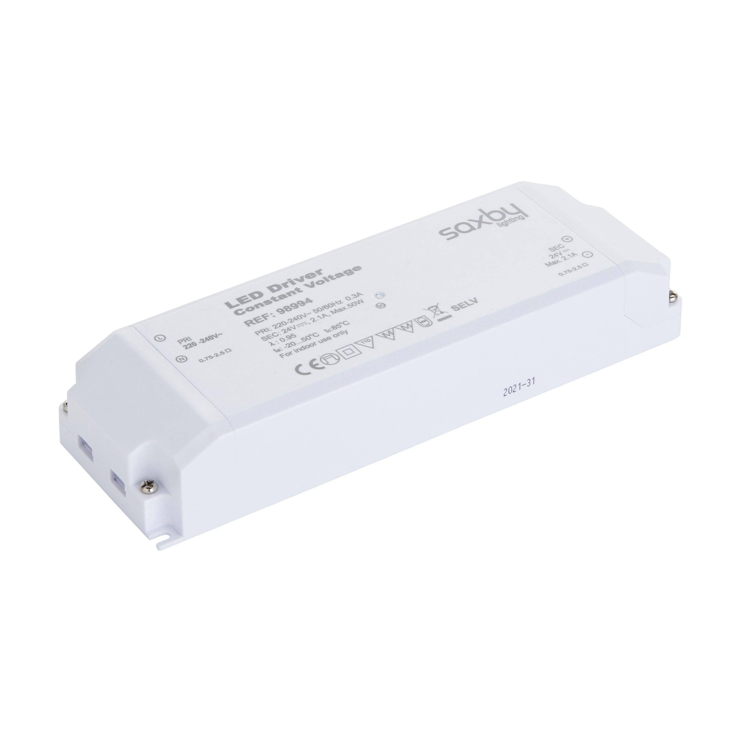 led driver constant voltage 24v 50wby saxby lighting