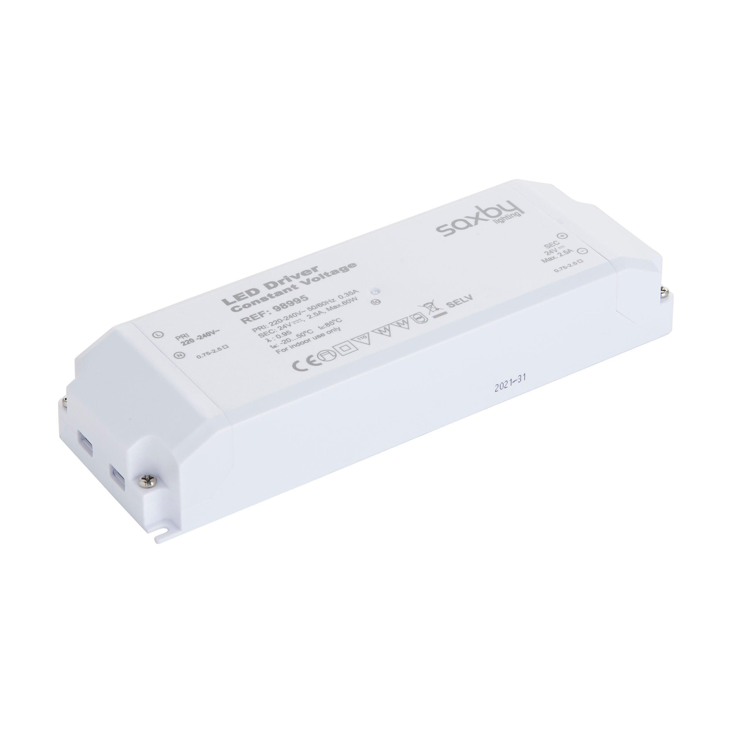 led driver constant voltage 24v 60wby saxby lighting