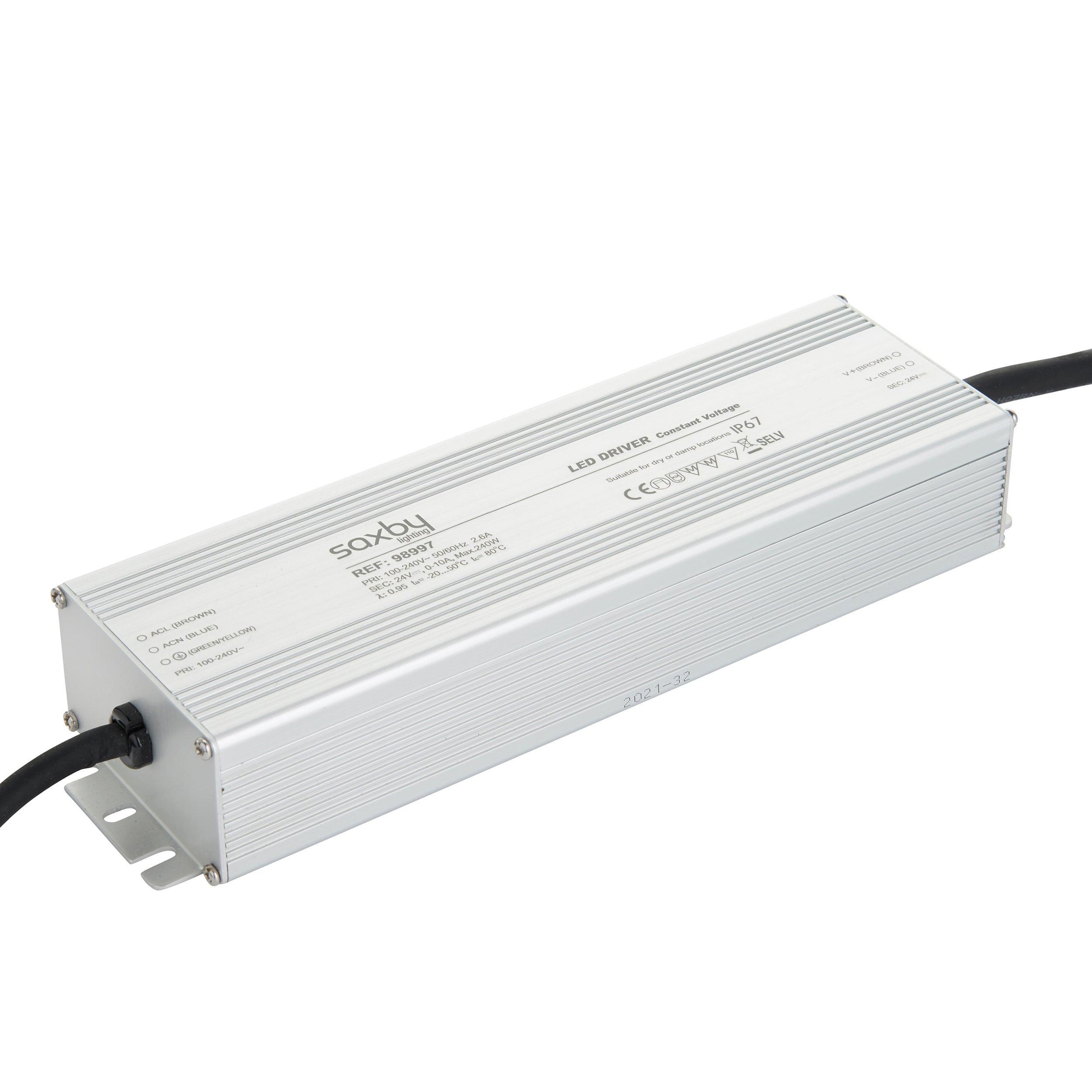 led driver constant voltage 24v 240w ip67by saxby lighting