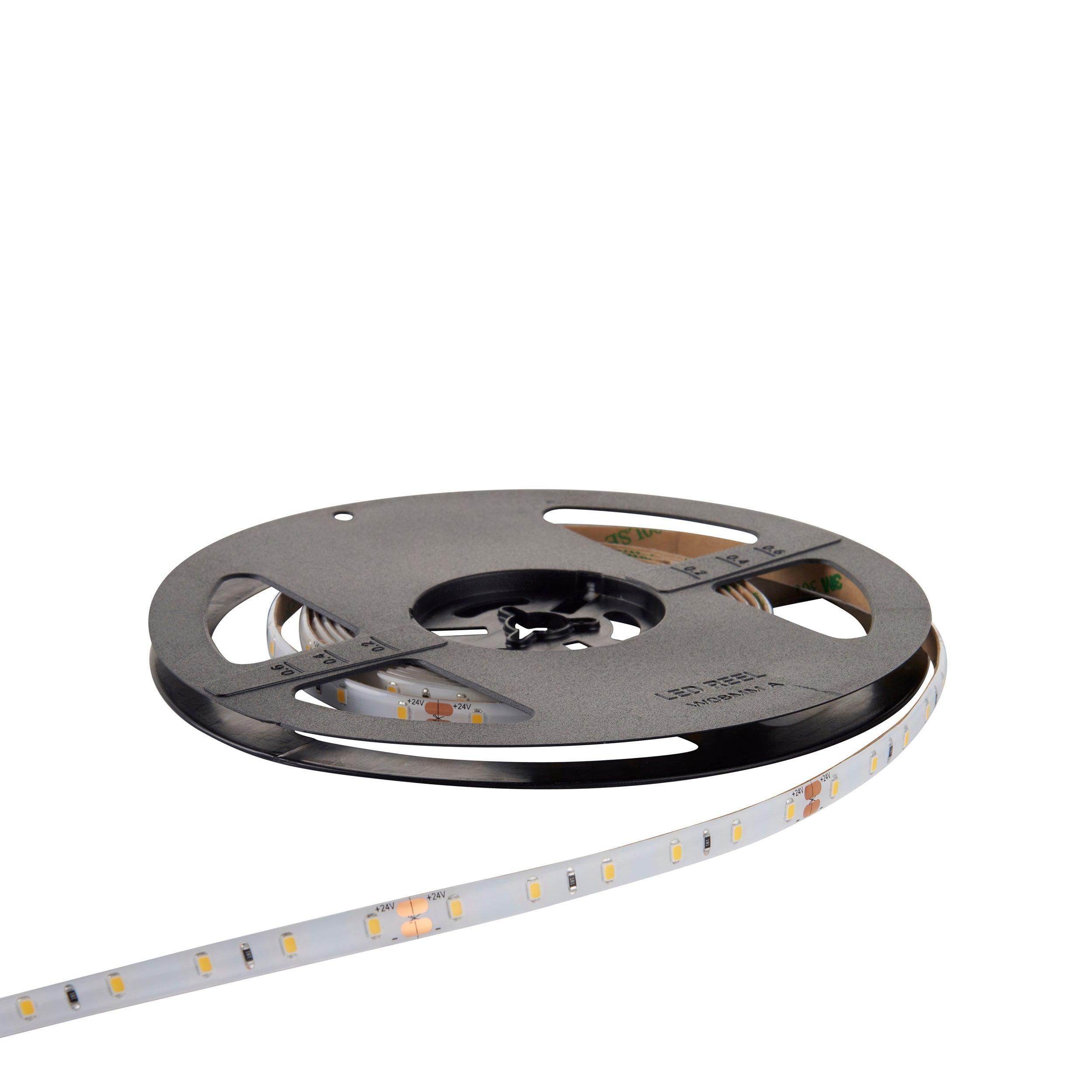 orion65 led 4000k 4 8w m 5m ip65 24w led flexible strip light by saxby lighting, close up image 286