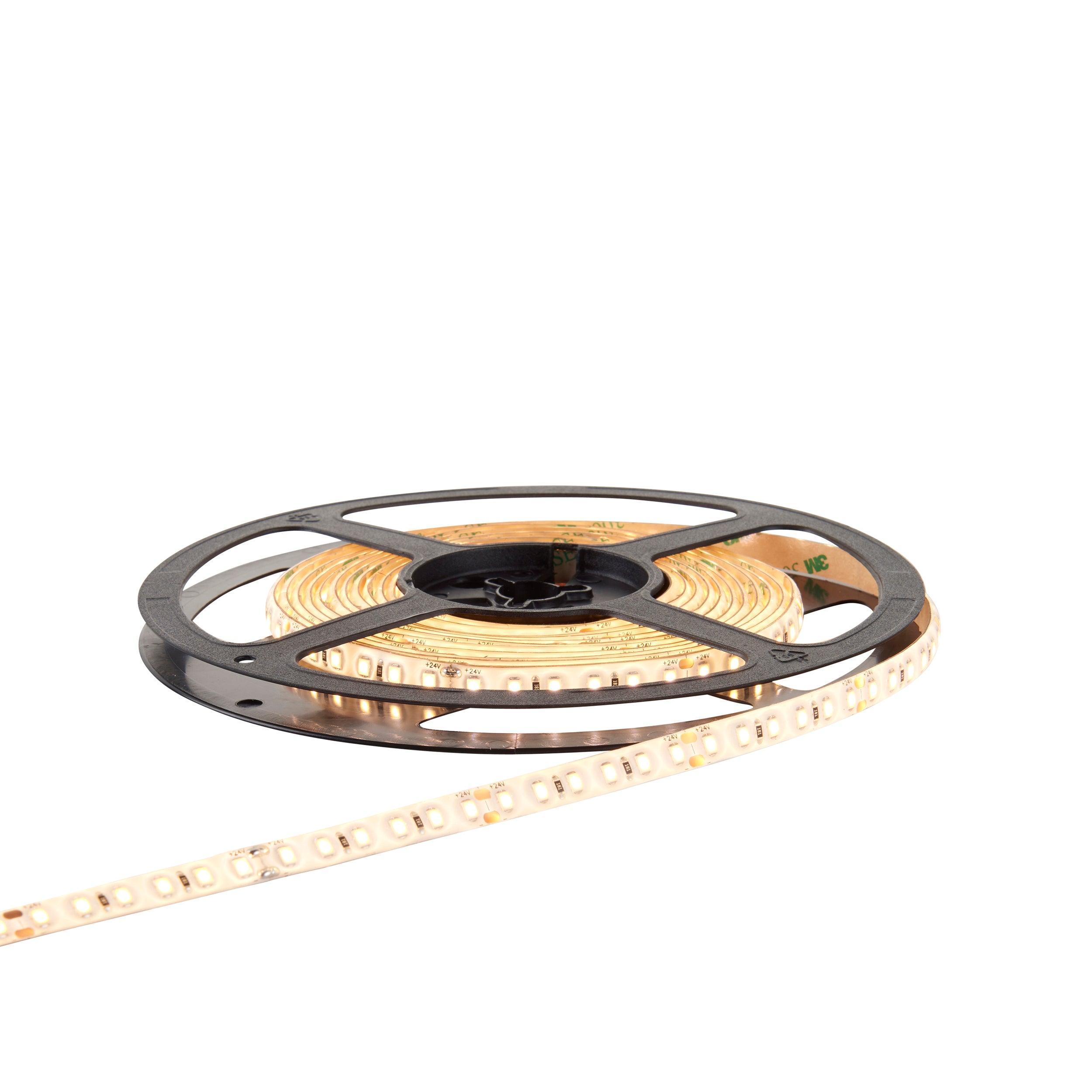 orion65 led 3000k 9 6w m 5m ip65 48w led flexible strip light by saxby lighting, close up image 332