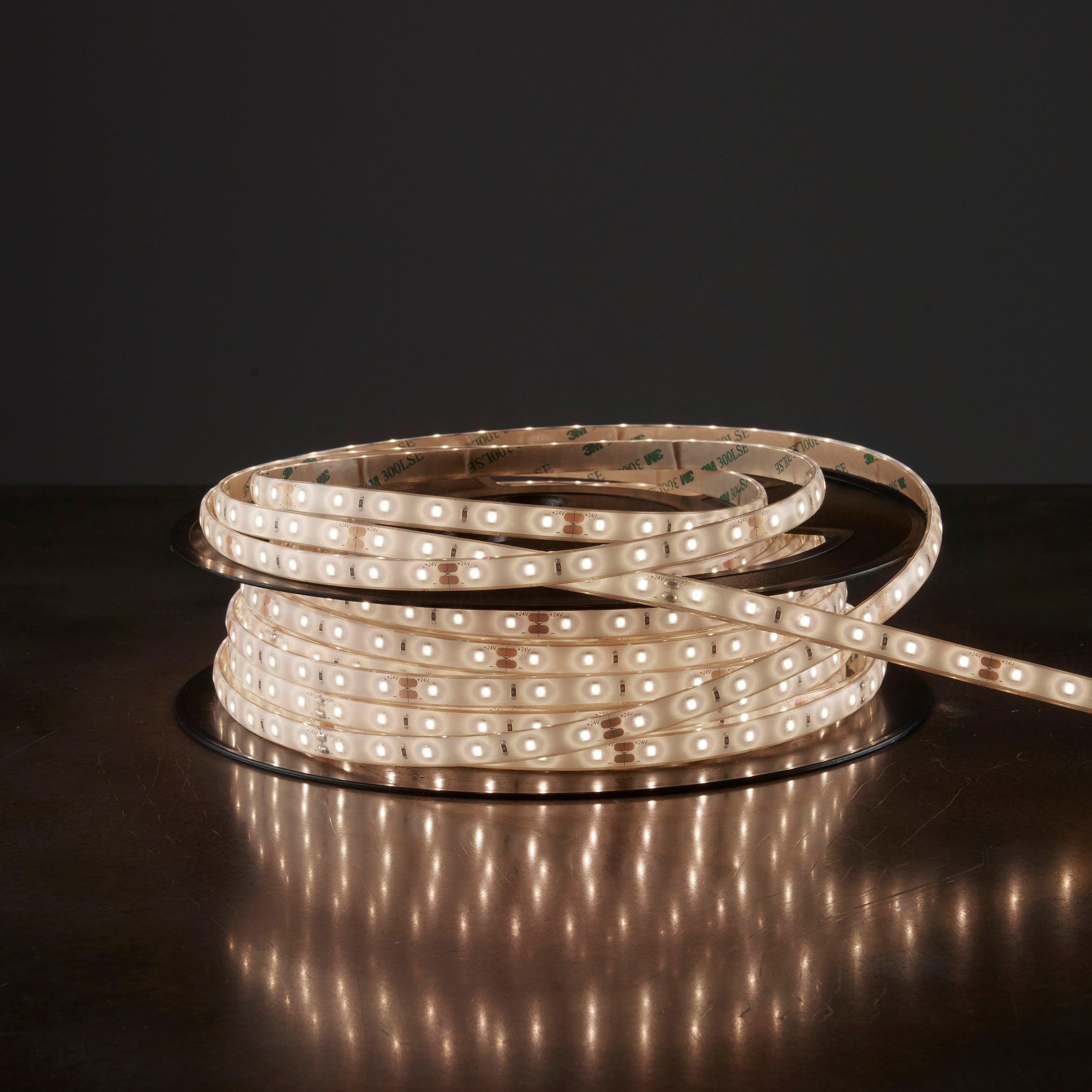 orion67 led 4000k 4 8w m 30m ip67 144w led flexible strip light by saxby lighting, close up image 141