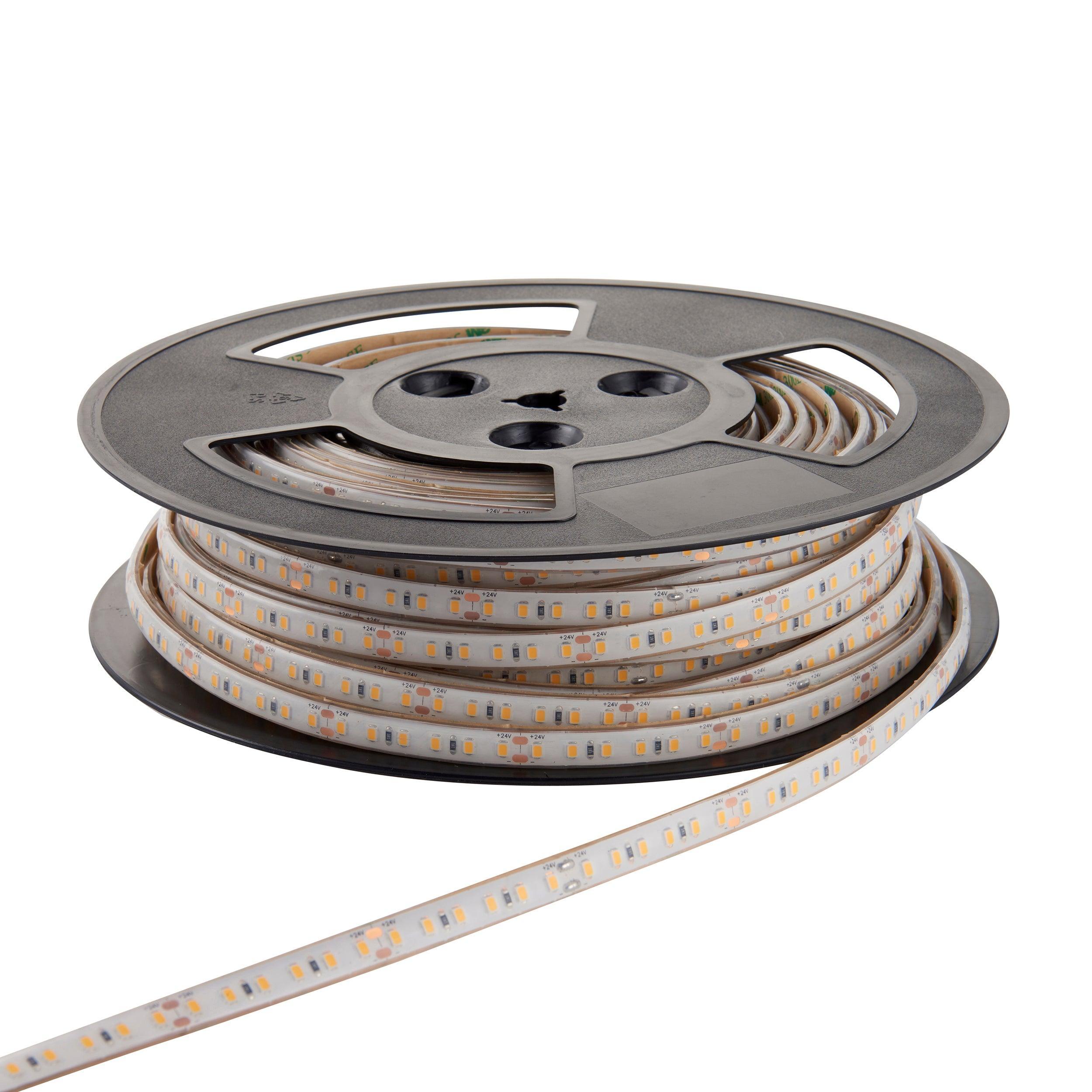 orion67 led 3000k 9 6w m 30m ip67 288w led flexible strip light by saxby lighting, close up image 268