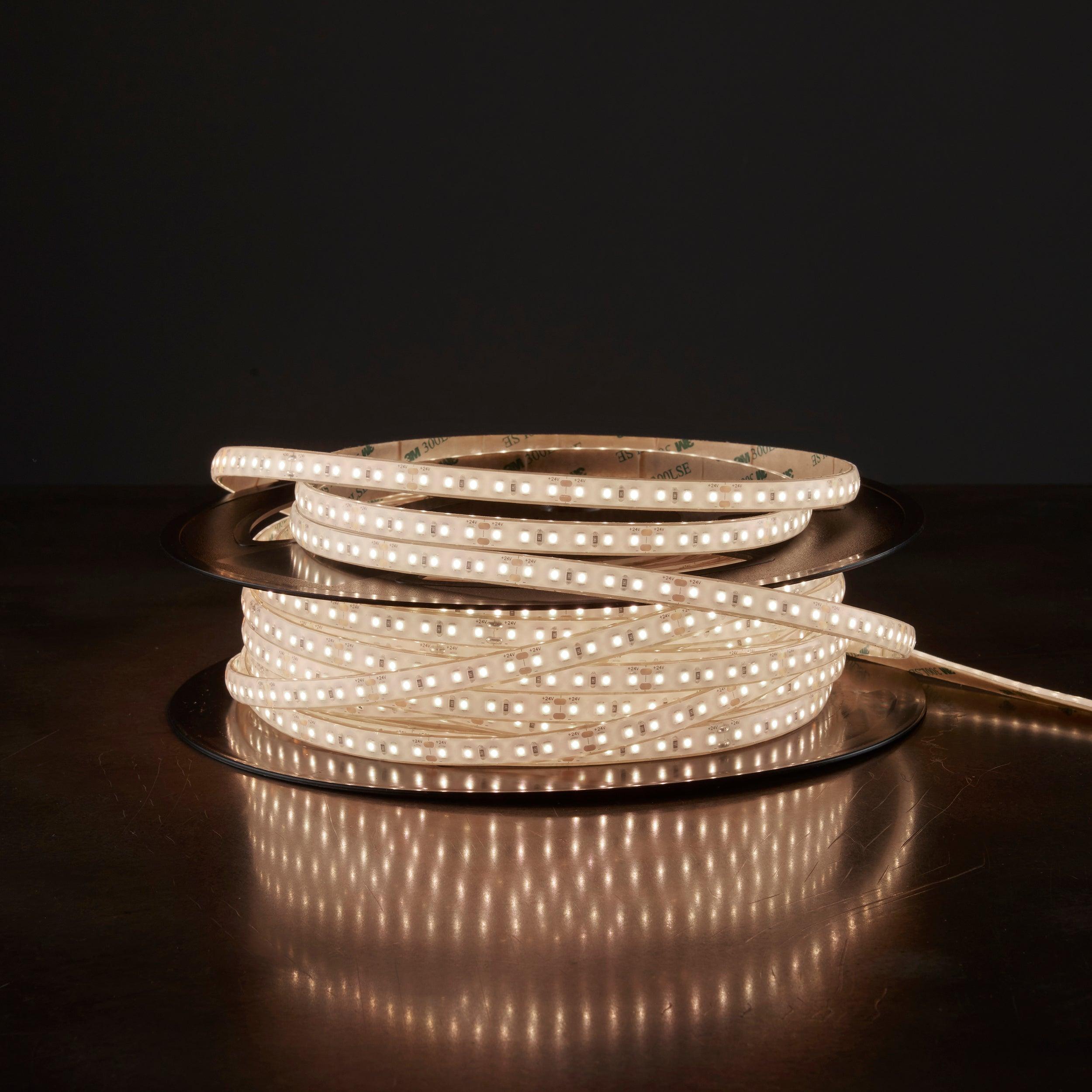 orion67 led 4000k 9 6w m 30m ip67 288w led flexible strip light by saxby lighting, close up image 139