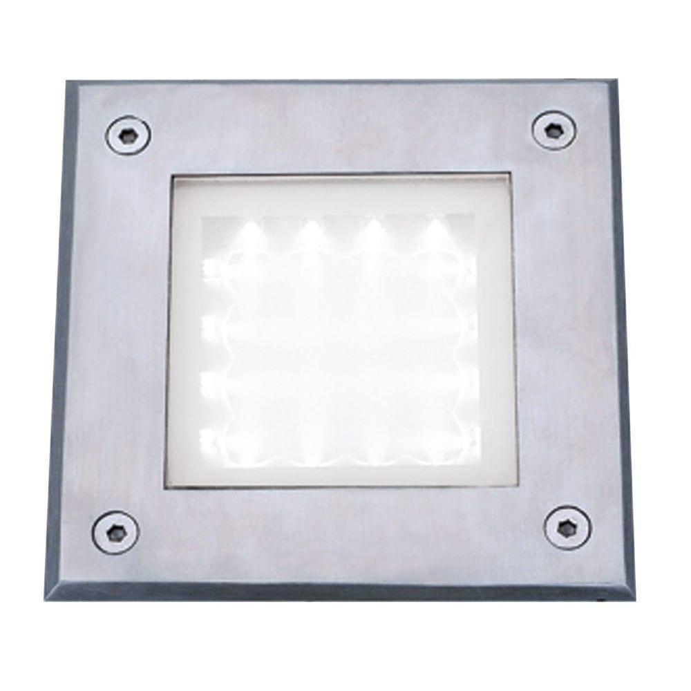 walkover led outdoor recessed square stainless steel light