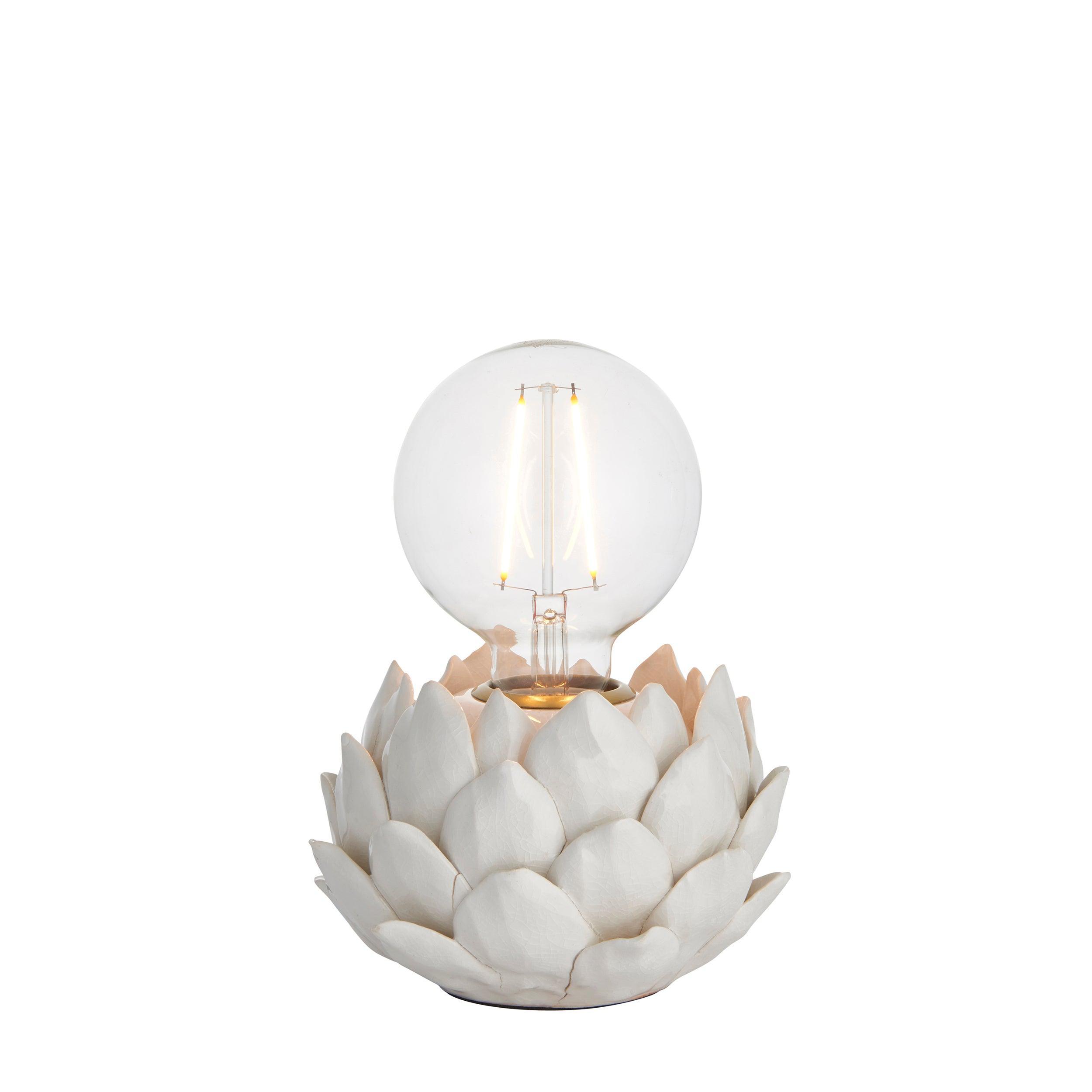 Artichoke 1 Light Beige Ceramic Table Lamp
