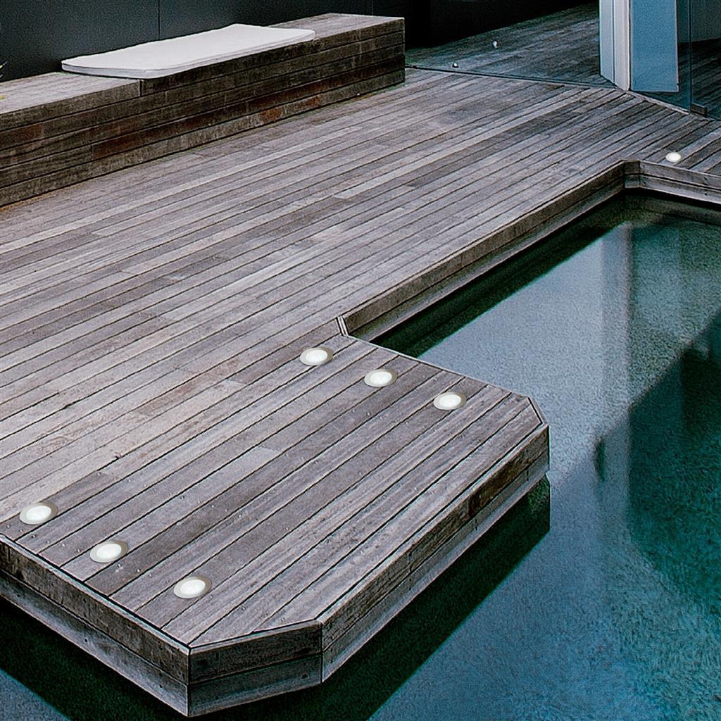 walkover led outdoor stainless steel recessed lights 10 pack