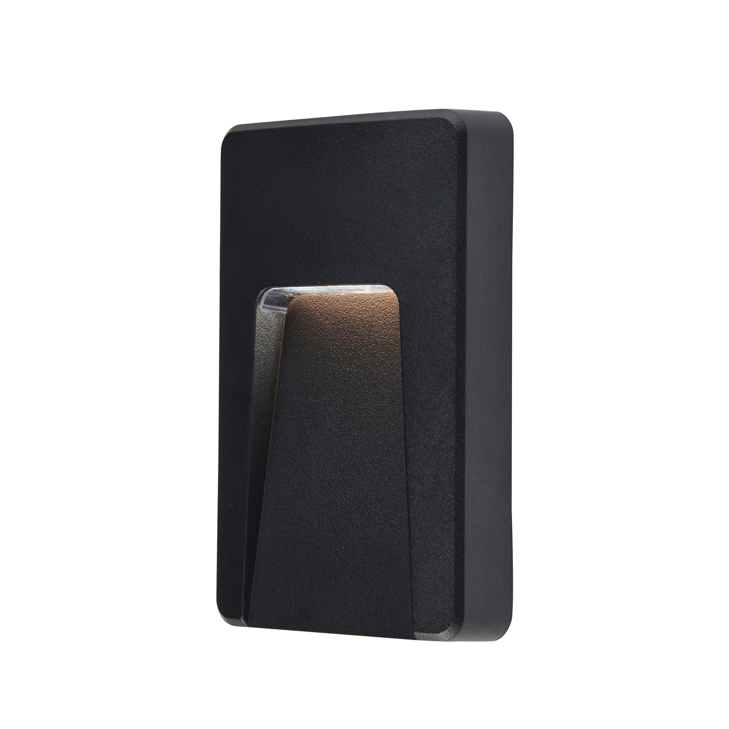 severus black vertical outdoor brick light ip65 2 8wby Saxby Lighting, close up image