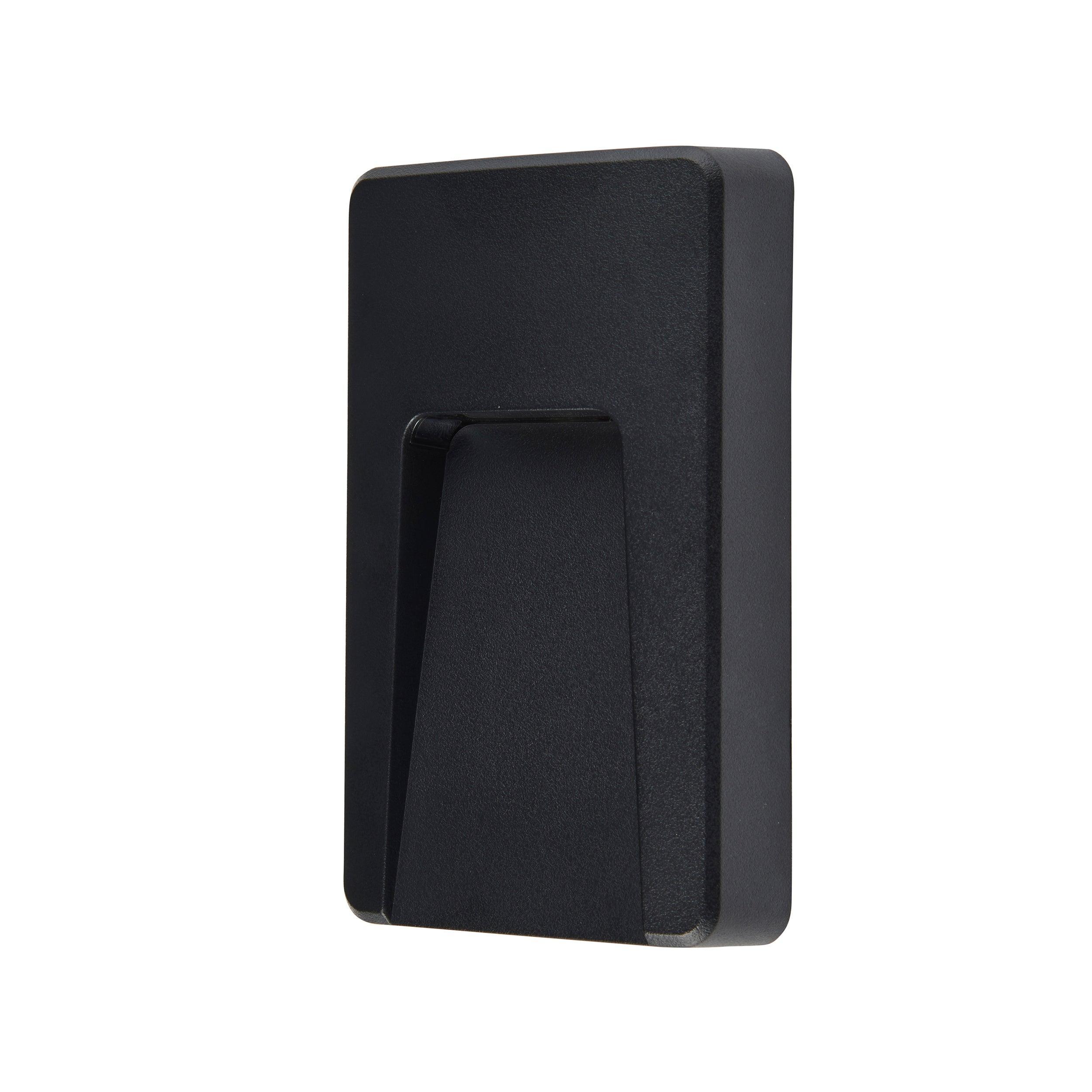 severus black vertical outdoor brick light ip65 2 8w by saxby lighting, close up image 173