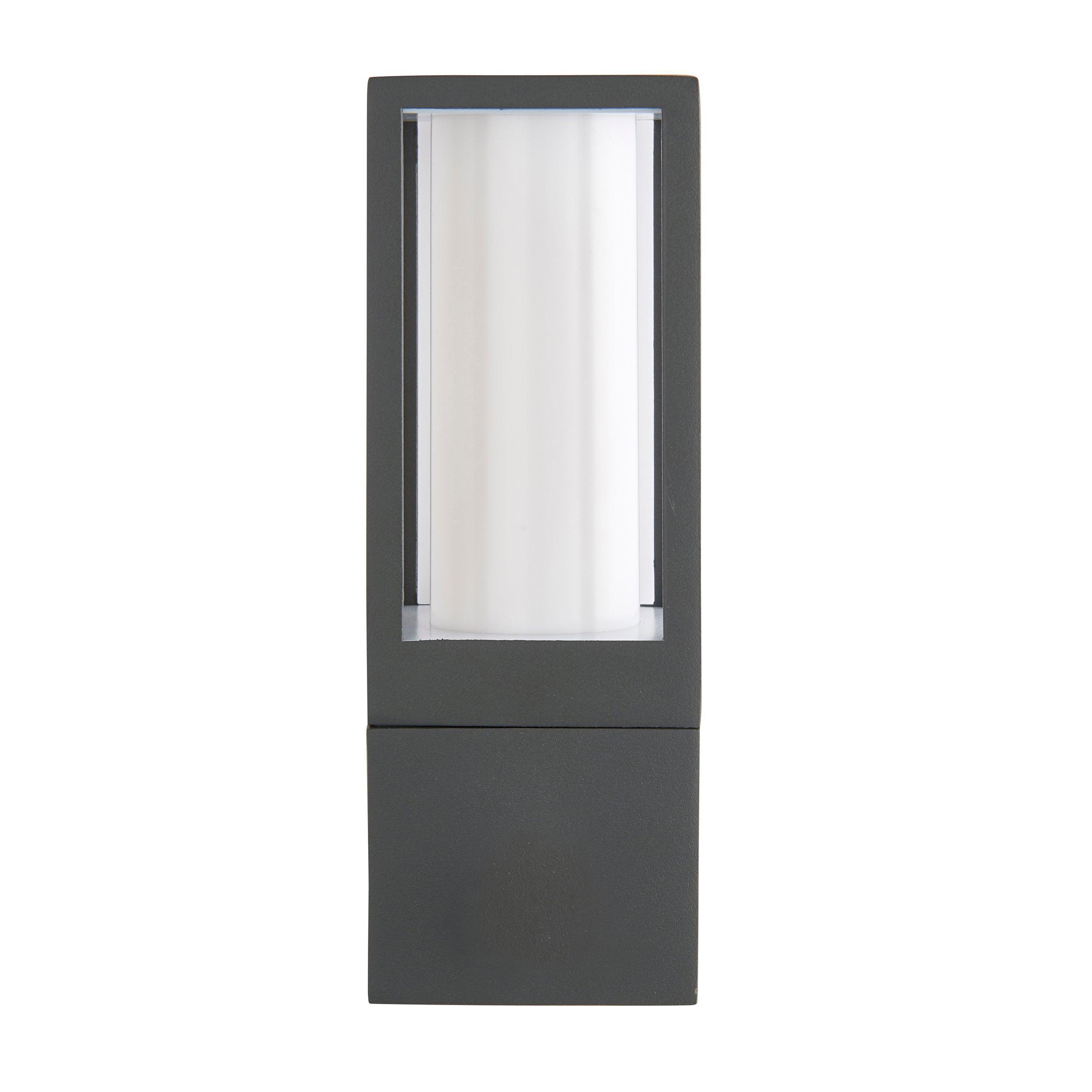 lantern black outdoor wall light ip44 7w by saxby lighting, close up image 64