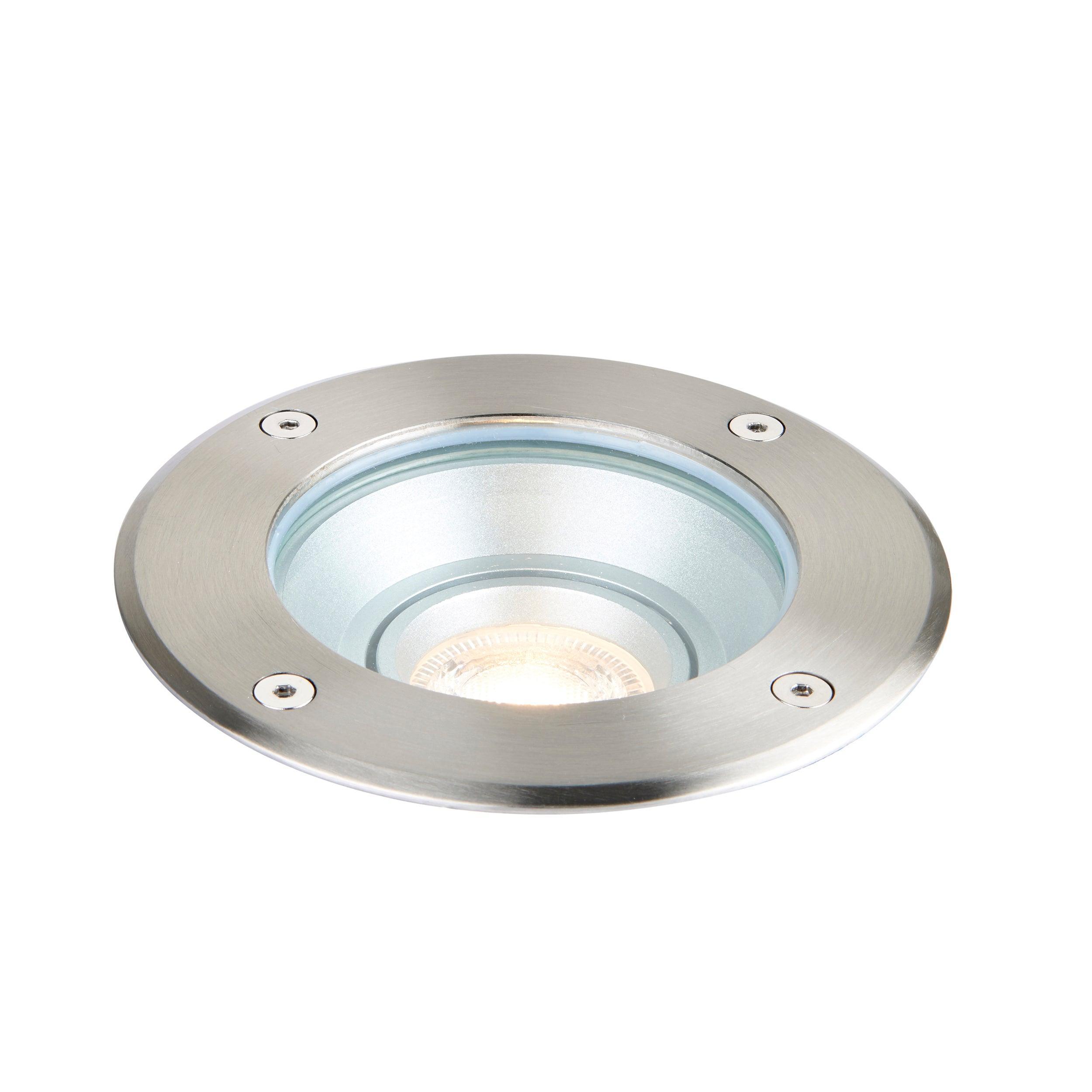 pillar tilt round stainless steel led decking light ip67 50w by saxby lighting, close up image 171