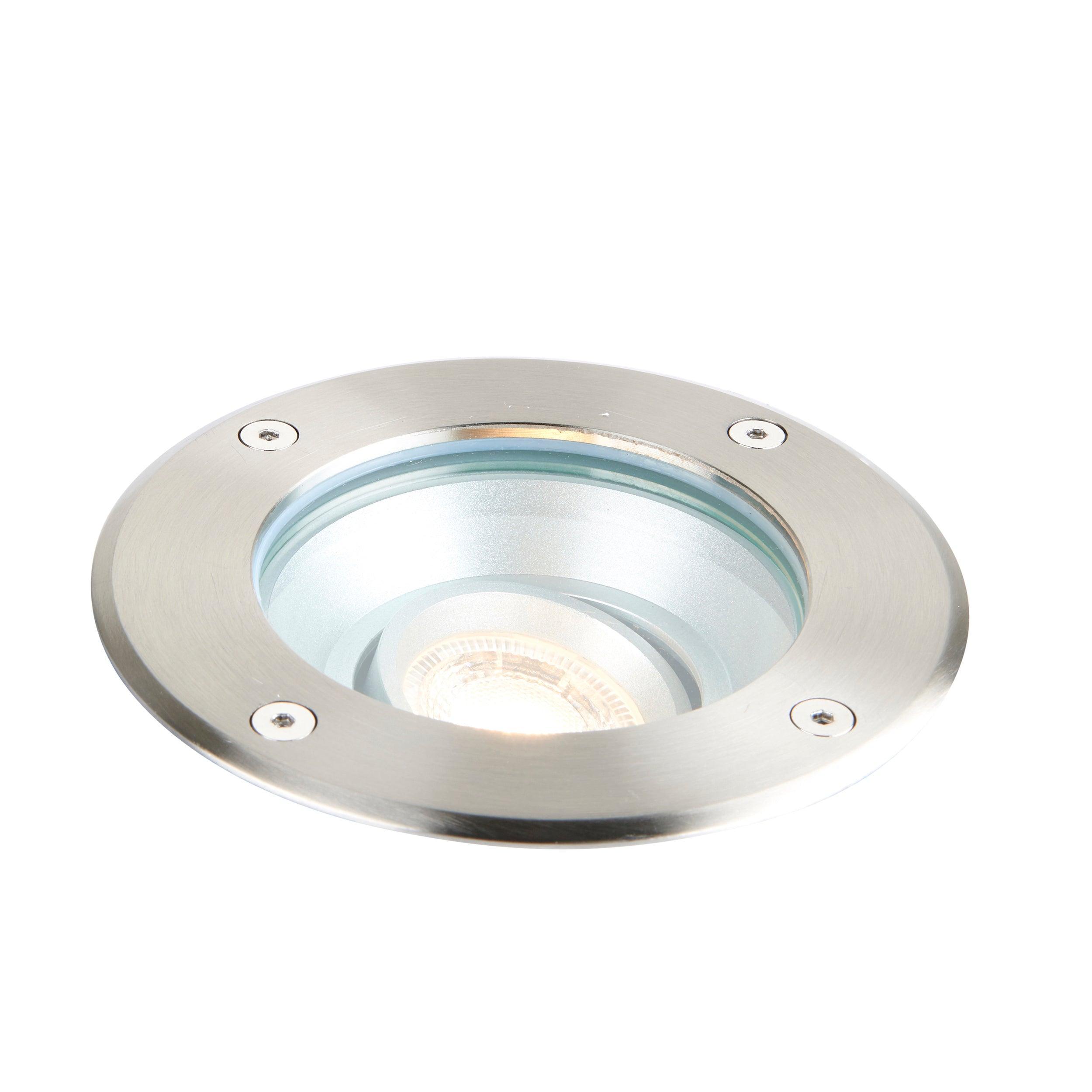 pillar tilt round stainless steel led decking light ip67 50w by saxby lighting, close up image 131