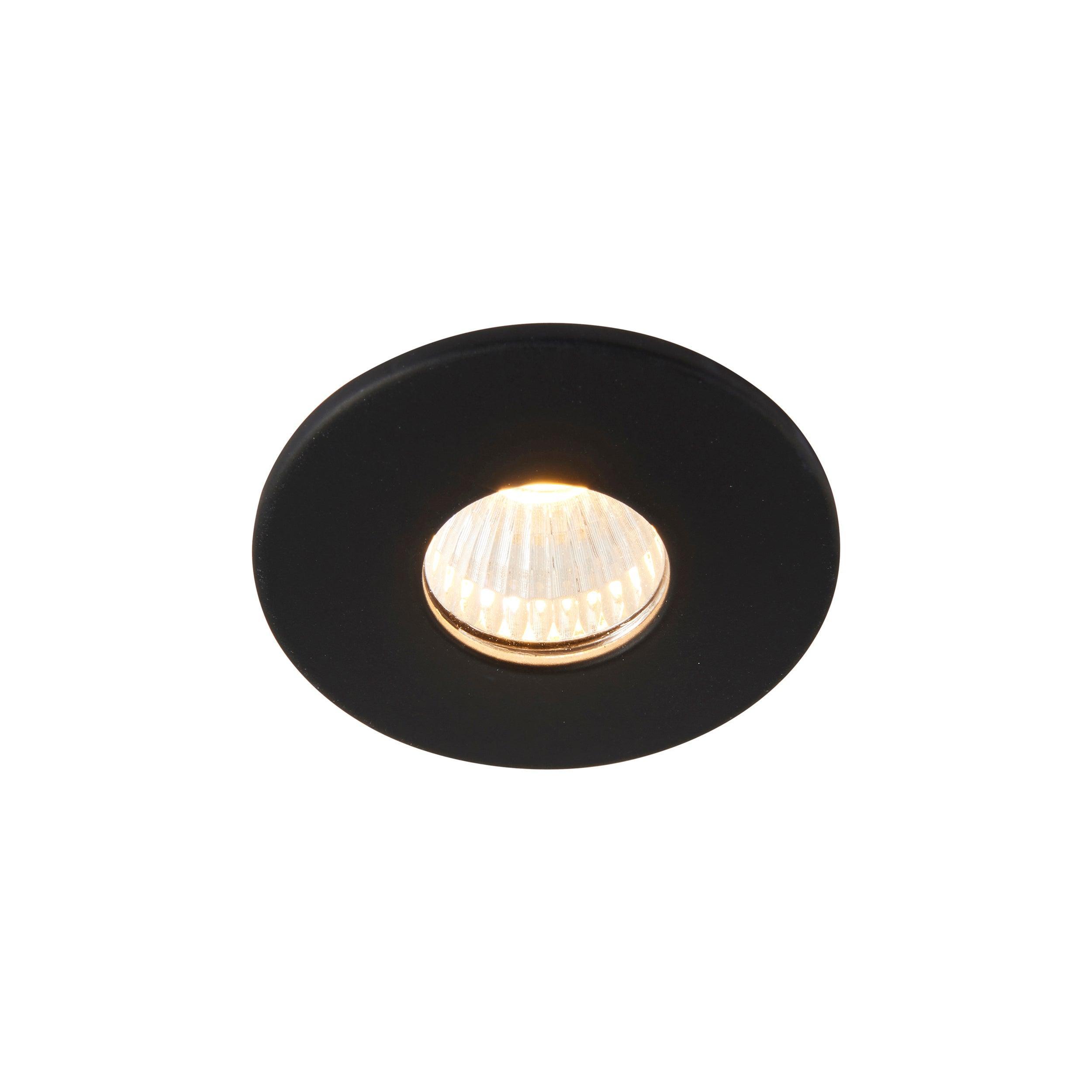 lalo warm white recessed black led light ip44 4wby saxby lighting