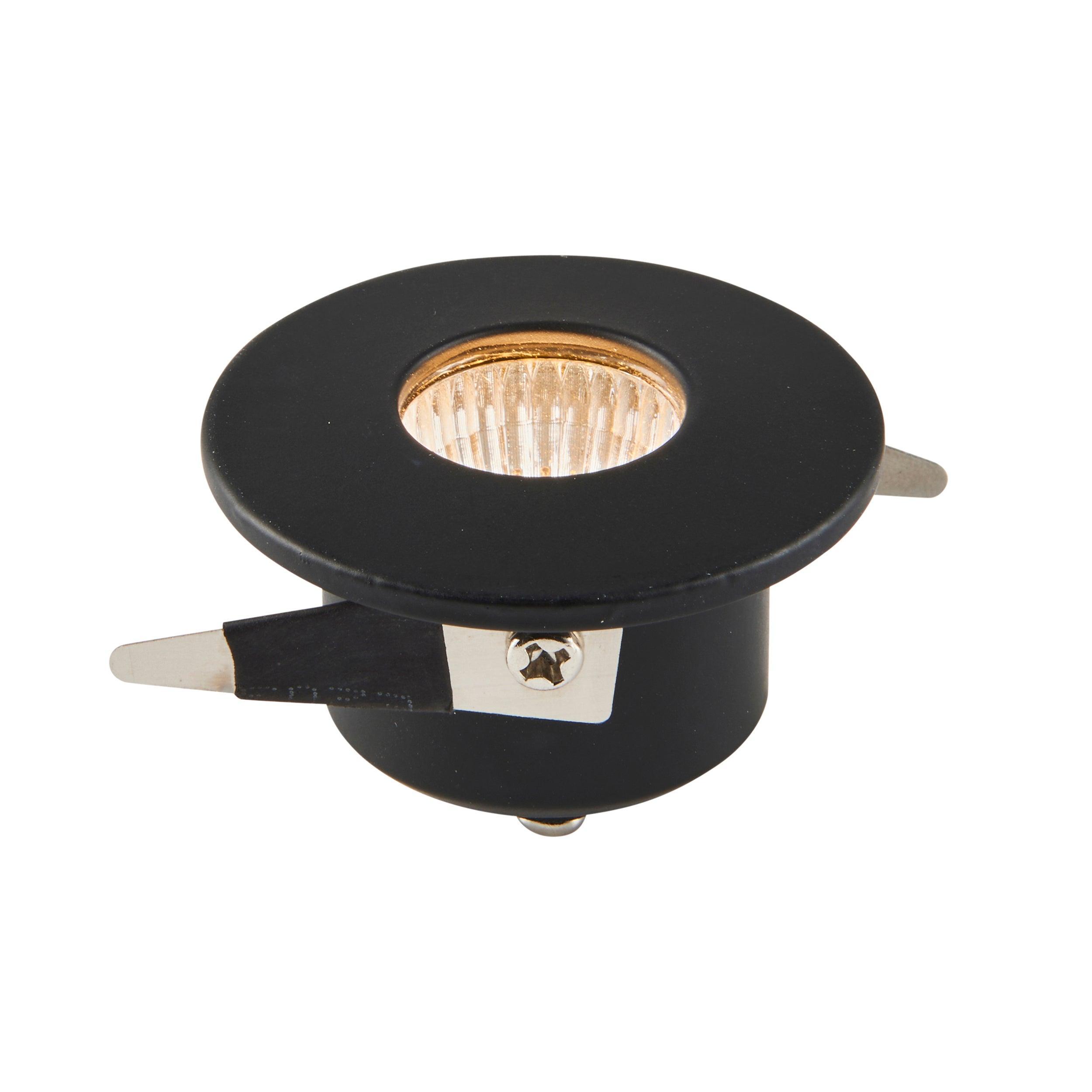 lalo warm white recessed black led light ip44 4w by saxby lighting, close up image 337