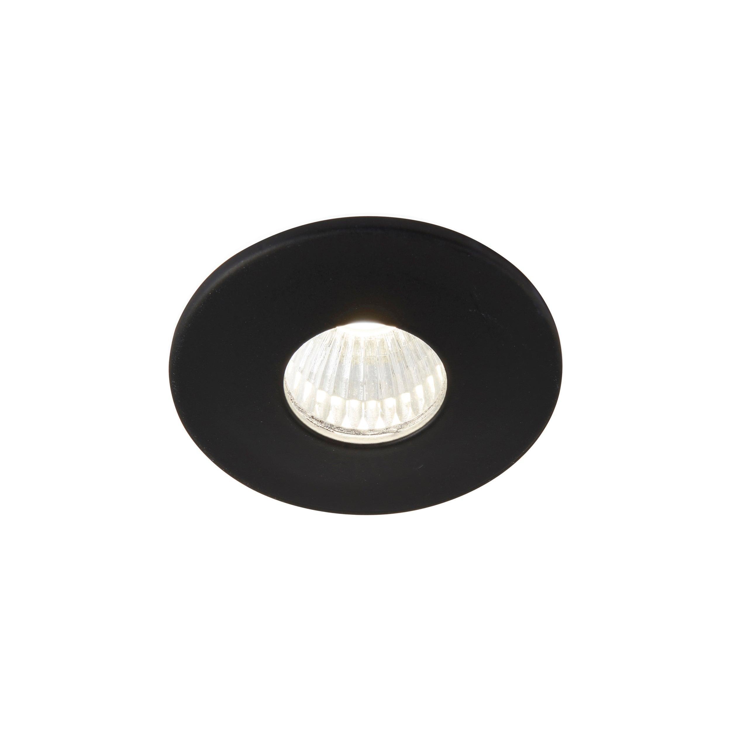 lalo cool white recessed black led light ip44 4wby saxby lighting