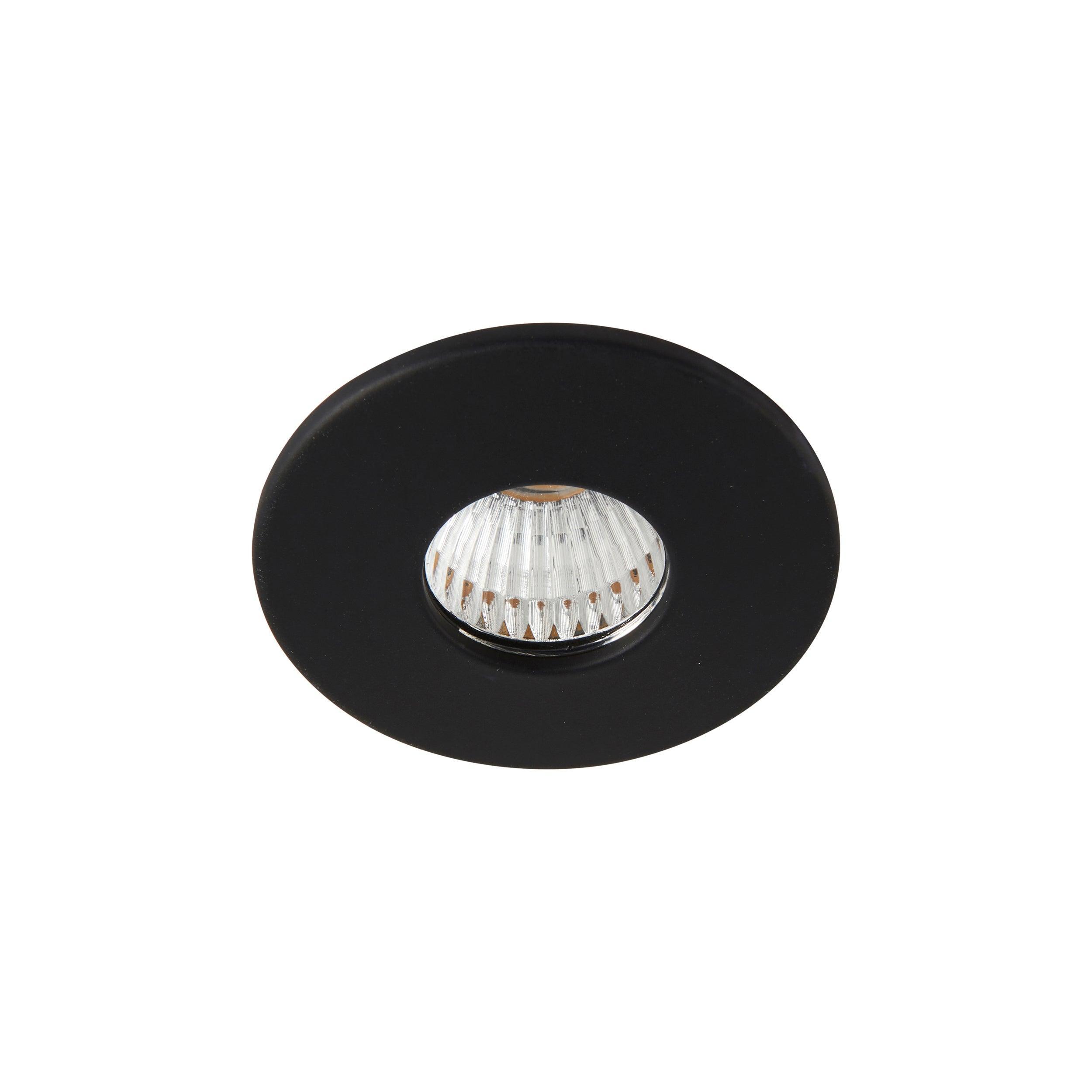 lalo cool white recessed black led light ip44 4wby Saxby Lighting, close up image