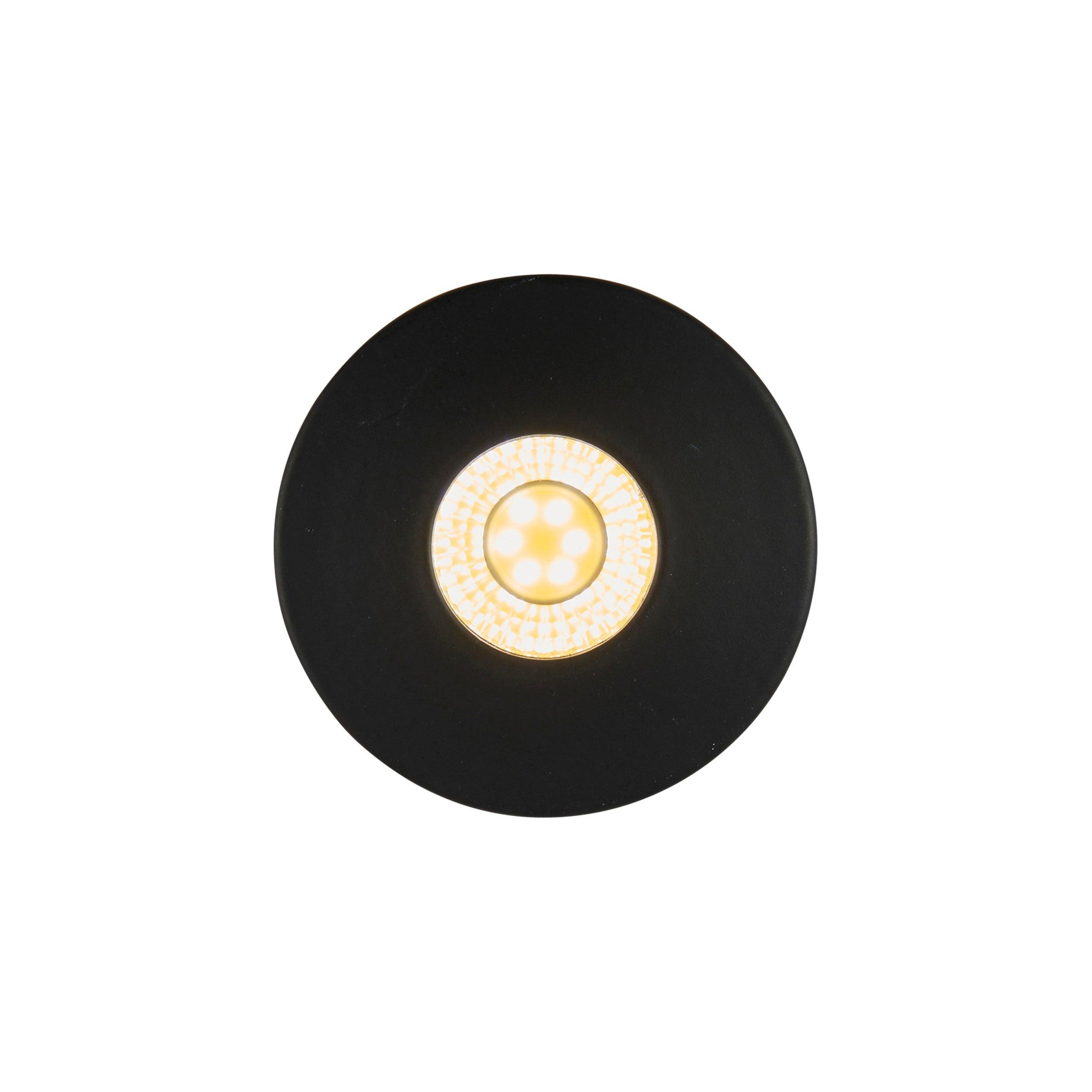 lalo cool white recessed black led light ip44 4w by saxby lighting, close up image 383