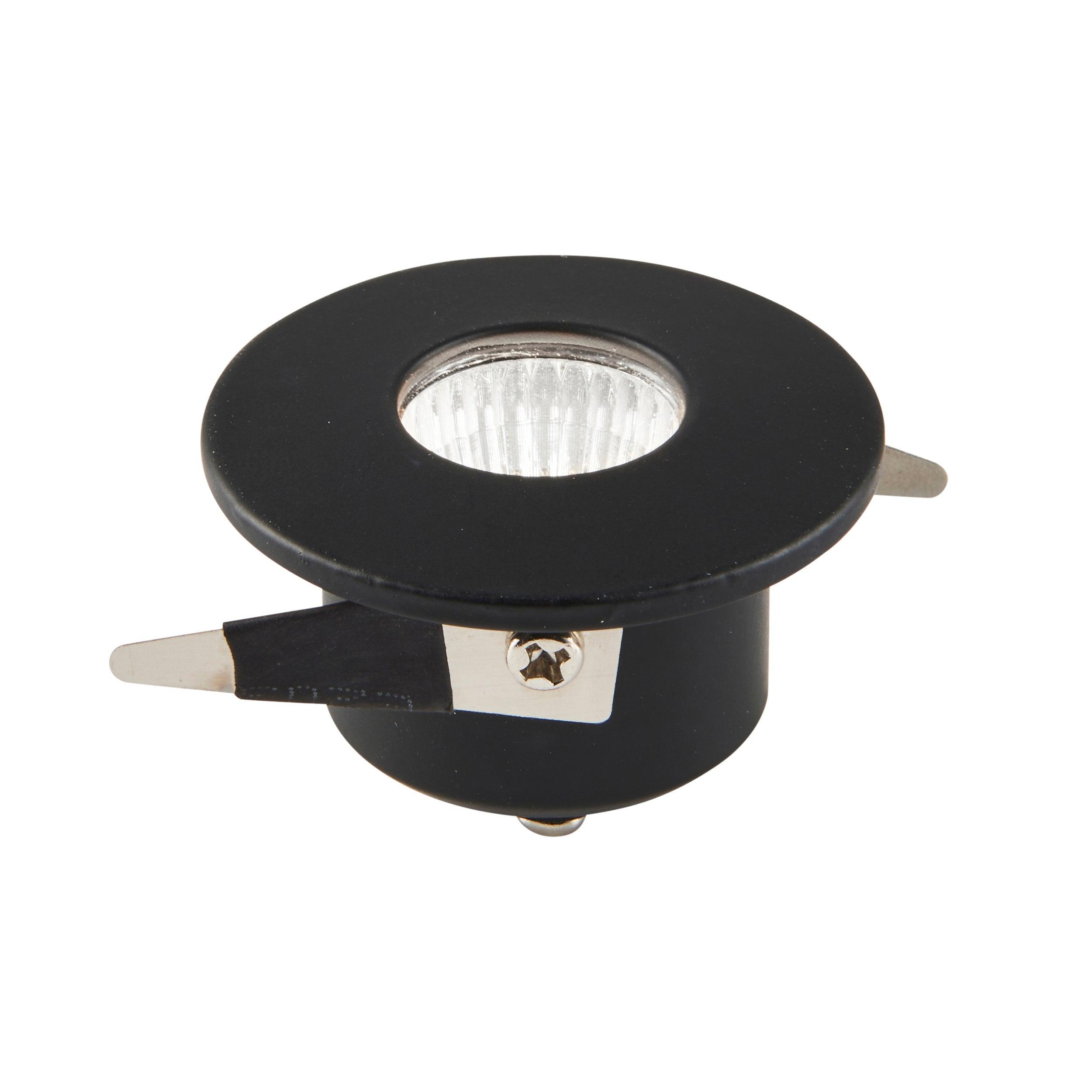 lalo cool white recessed black led light ip44 4w by saxby lighting, close up image 292